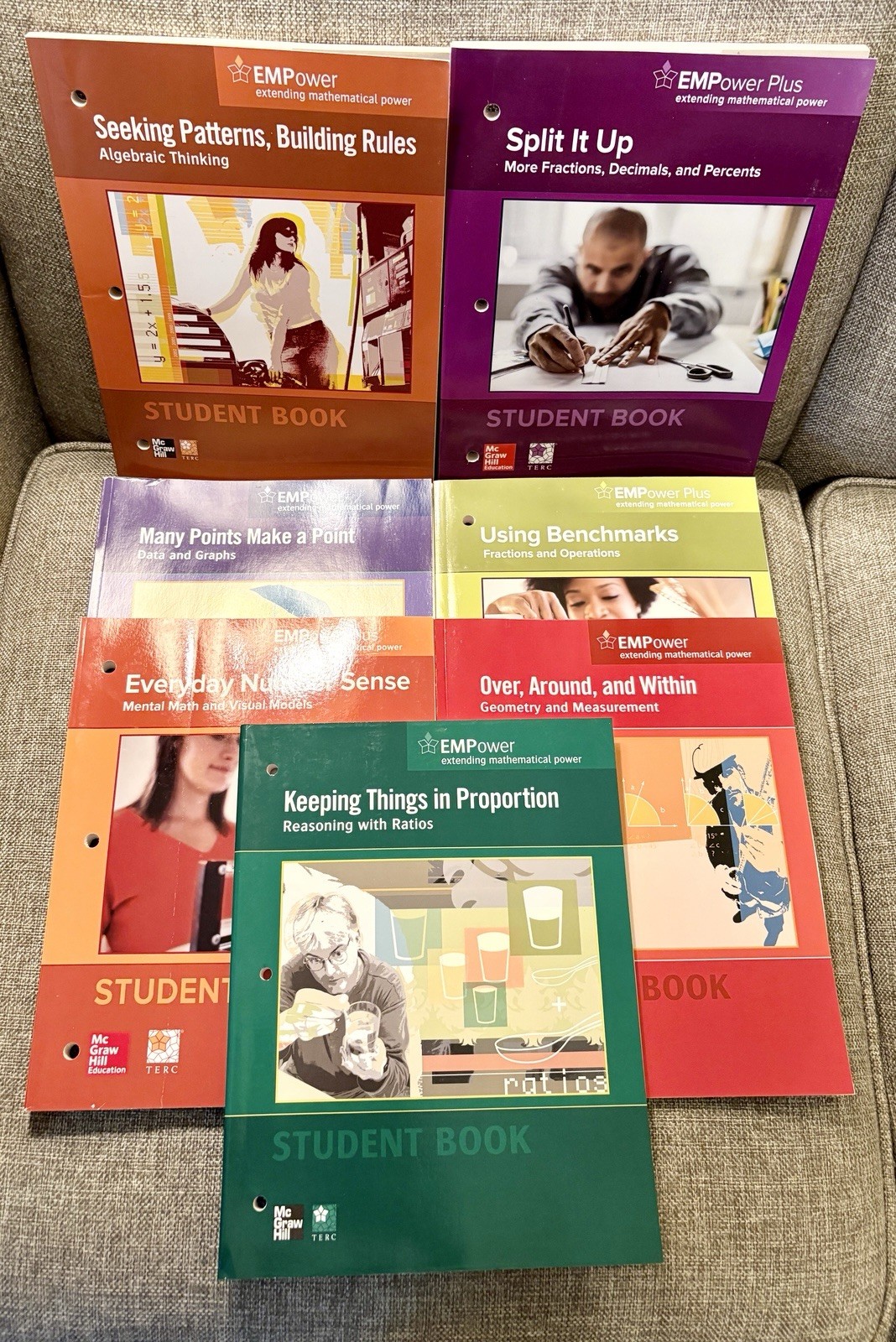 EMPower Math Textbooks McGraw Hill Teacher & Student GED HiSET Home School 14pcs
