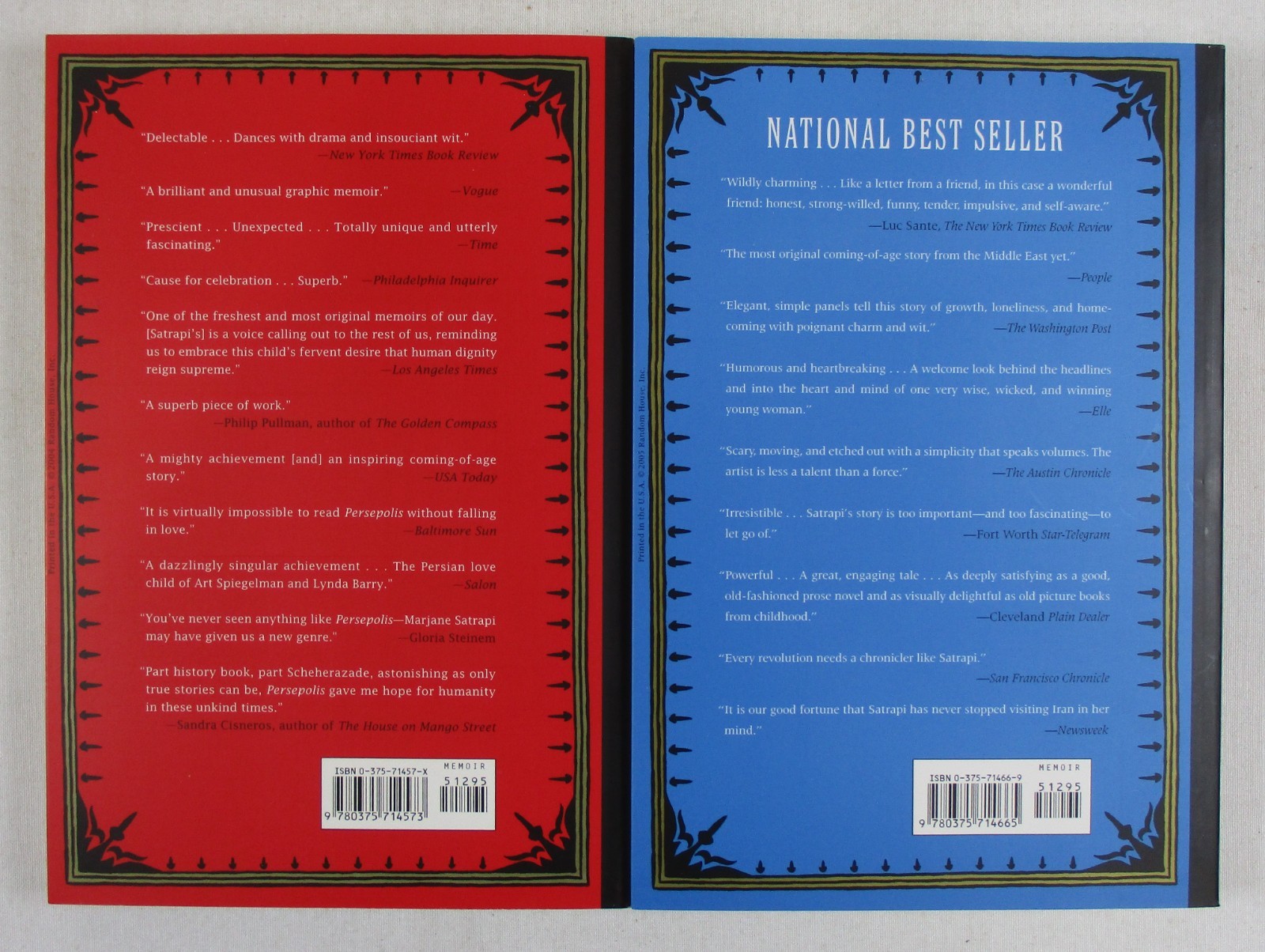SIGNED by MARJANE SATRAPI “PERSEPOLIS 1 & 2” 2-Volume Graphic Novel SC Slipcase