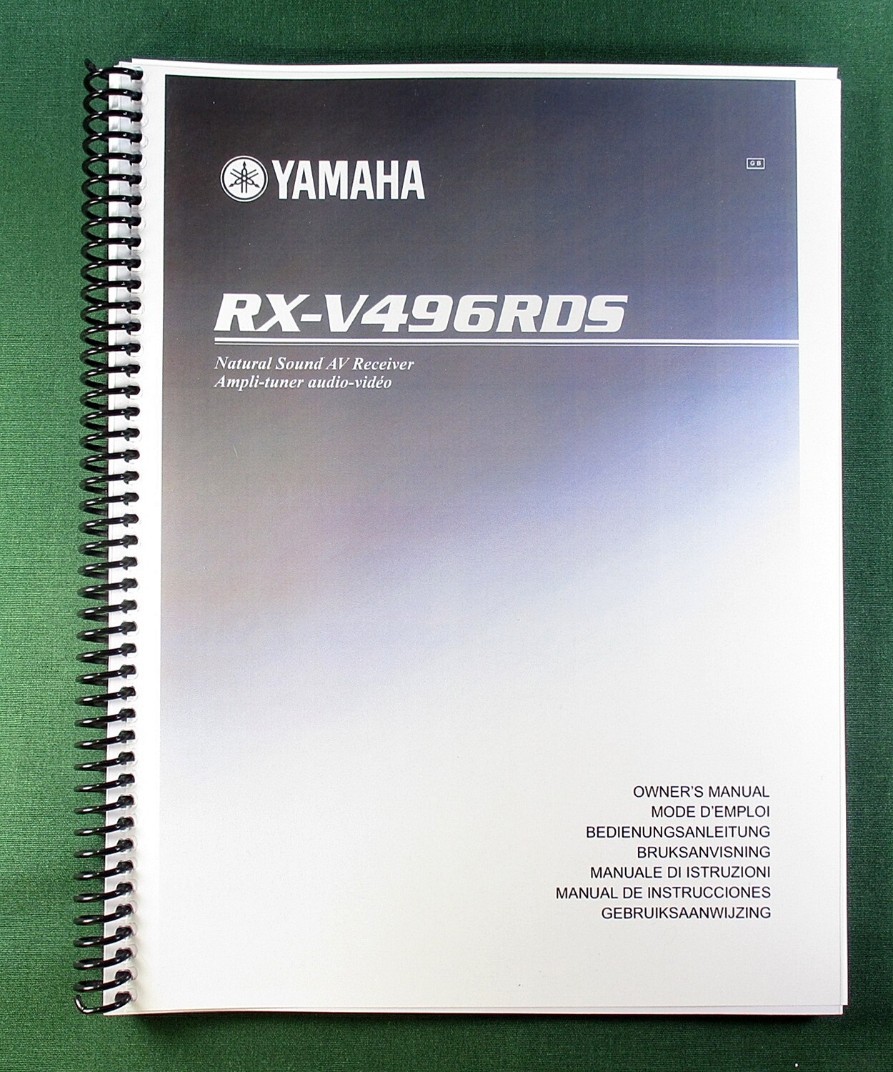 Yamaha RX-V496RDS Instruction Manual: 66 Pages & Protective Covers!