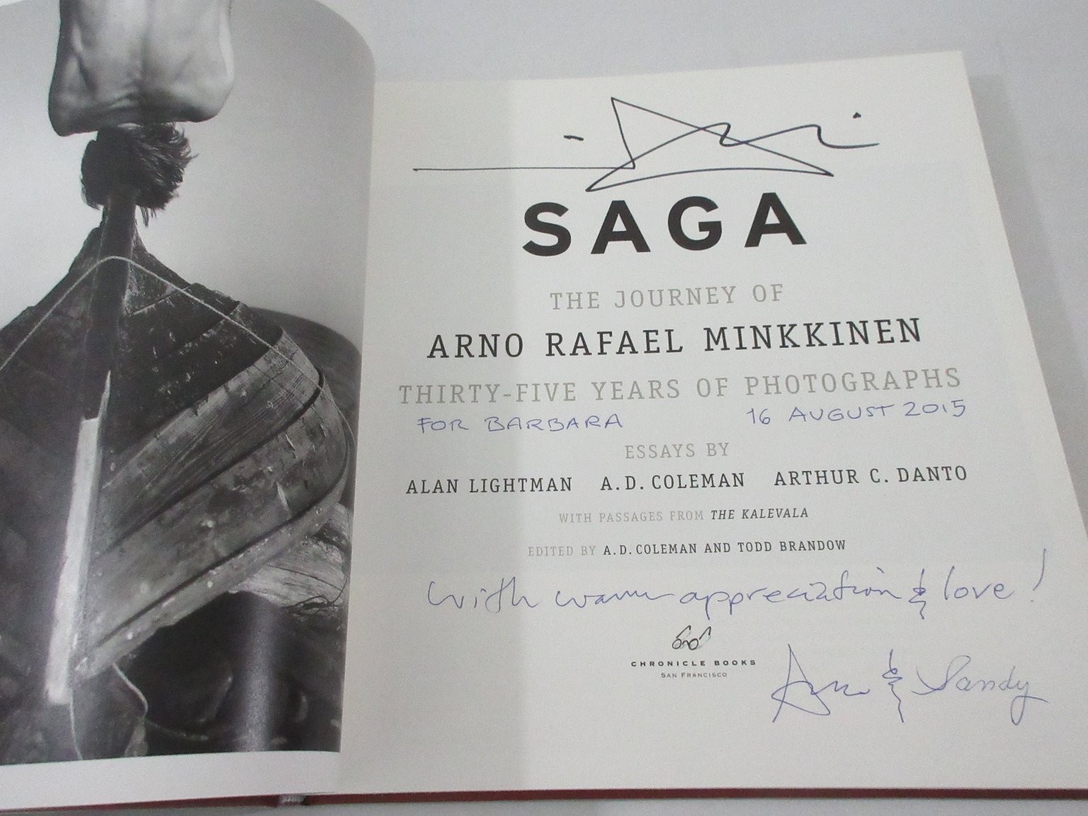 Saga Arno Rafael Minkkinen 2005 SIGNED First Edition Fine Art B&W Photo Book