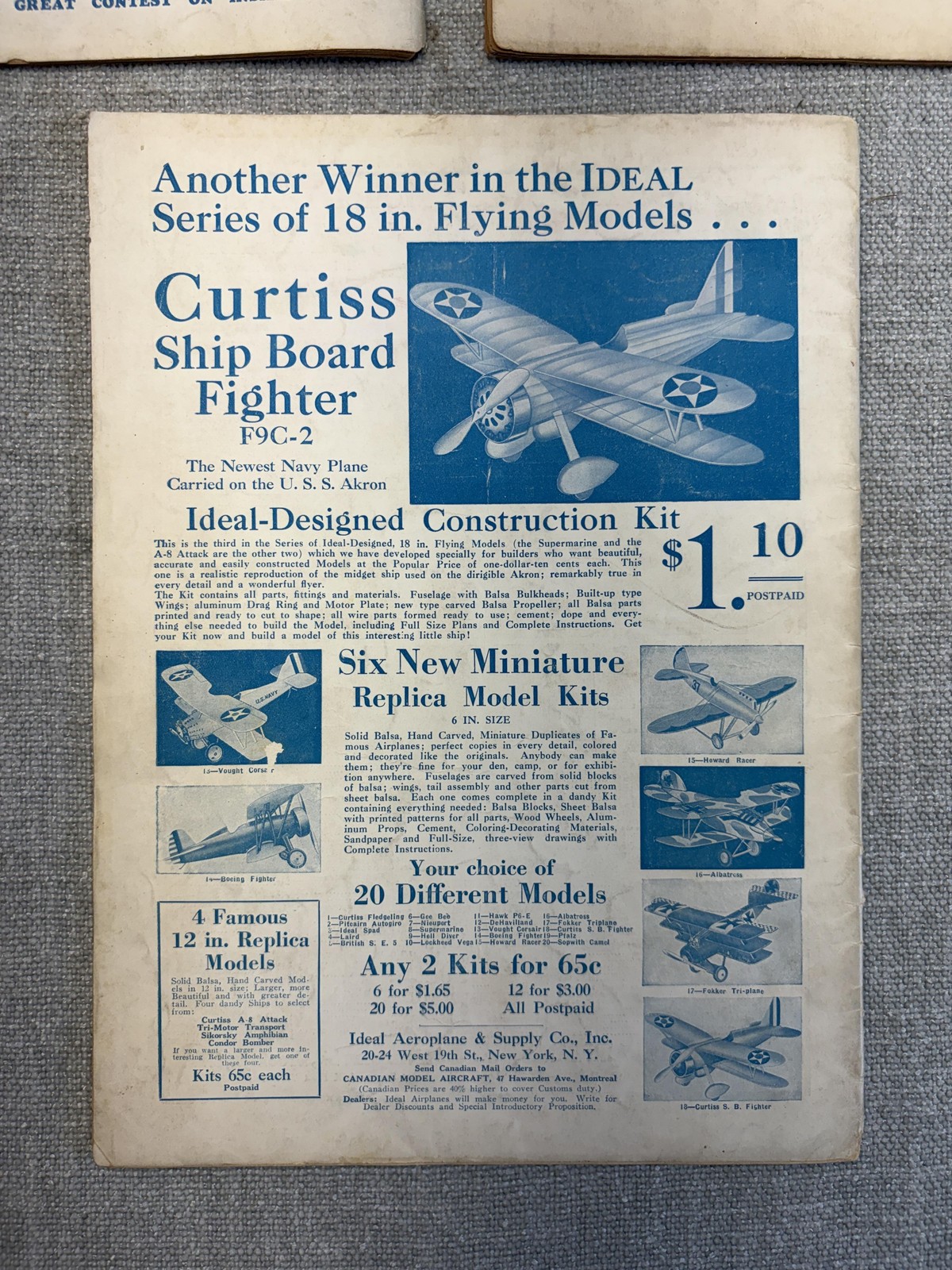 Vintage Universal Model Airplane News Magazine Lot 3 April Oct Nov PB USA Illus