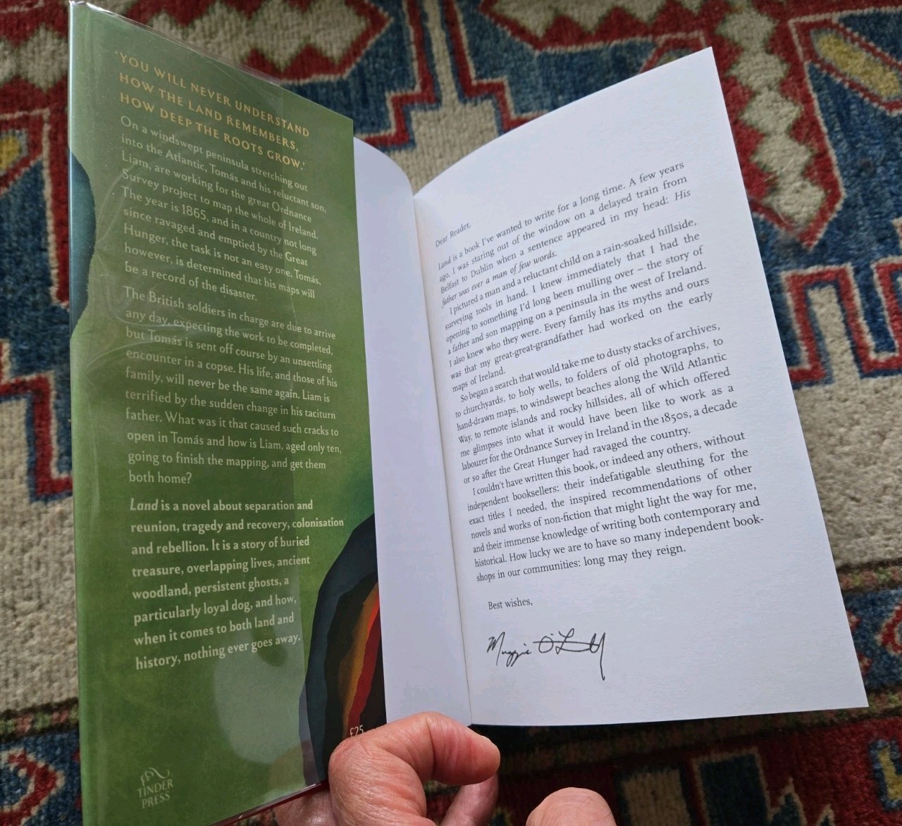LAND With Author Letter By Maggie O’Farrell New 1st Ed Hardback Limited Edition