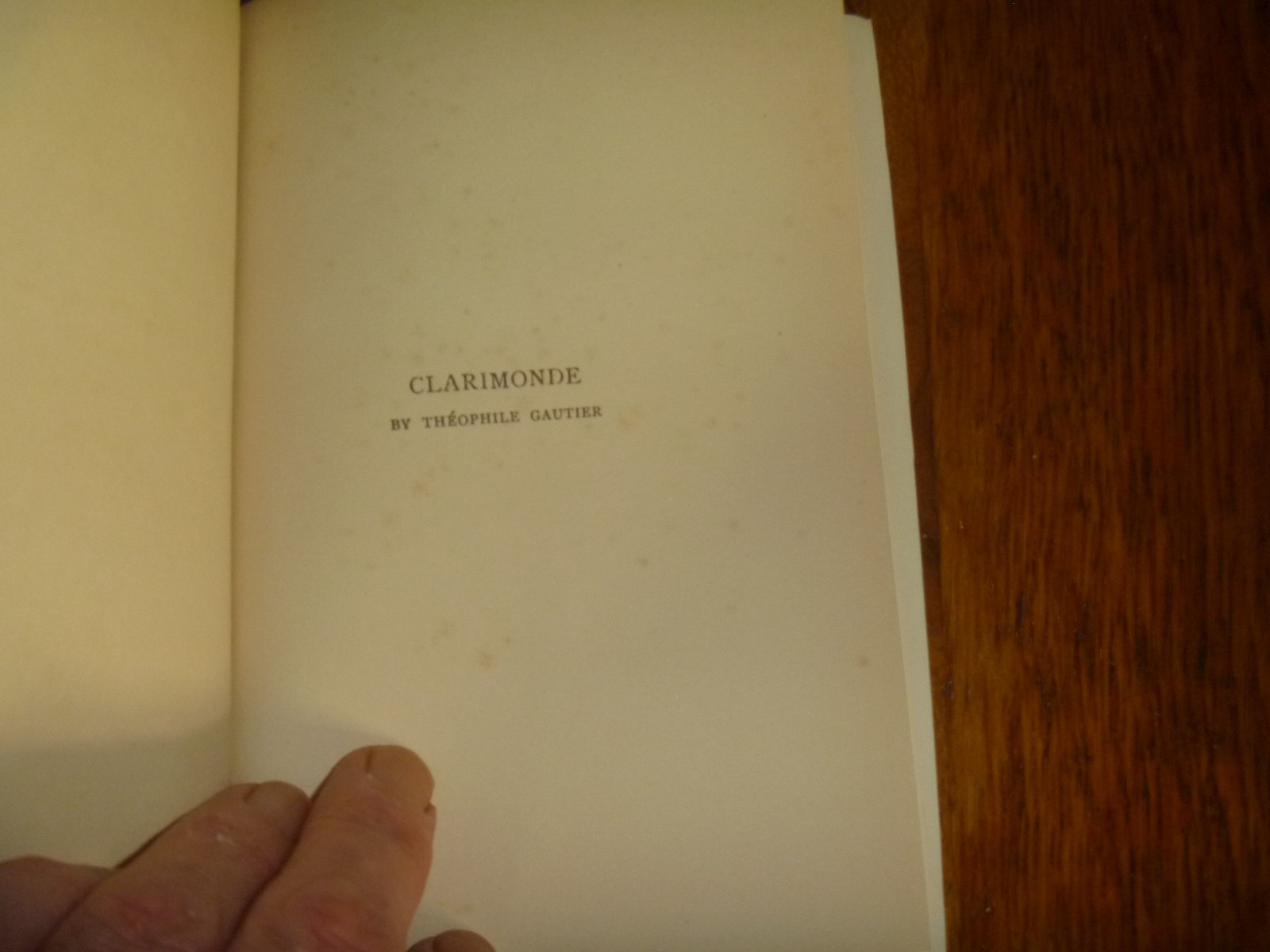 1908 Clarimonde and other stories by Theophile Gautier, first UK ed in DJ