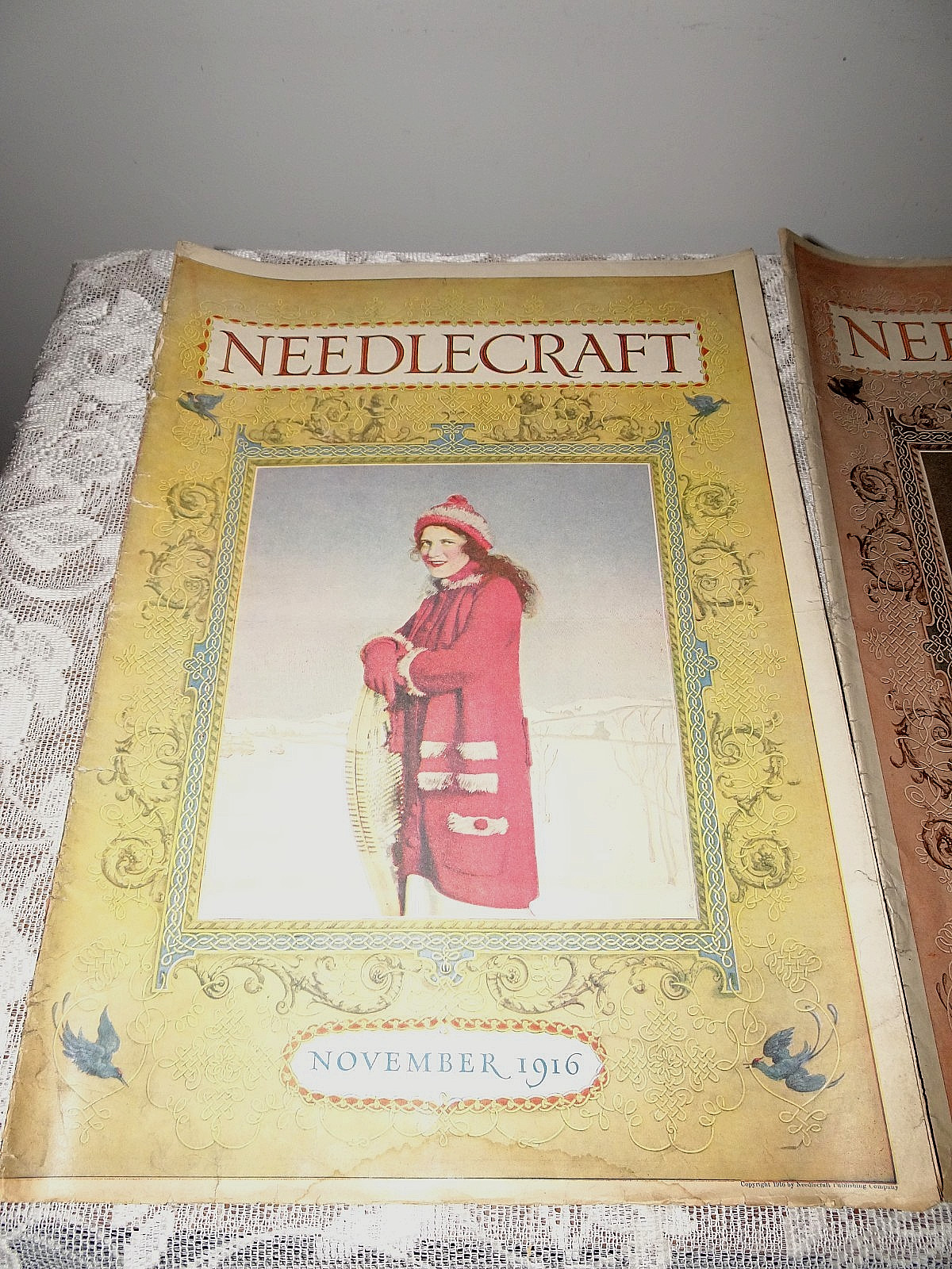 Vintage Original NEEDLECRAFT Magazine 1916 1917 – Lot of 4