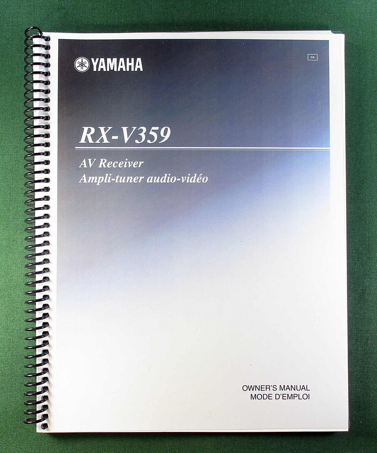 Yamaha RX-V359 Instruction Manual: 74 Pages & Protective Covers!
