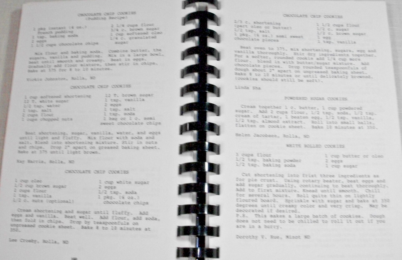 ROLLA ND CENTENNIAL COOKBOOK 1988 NORTH DAKOTA