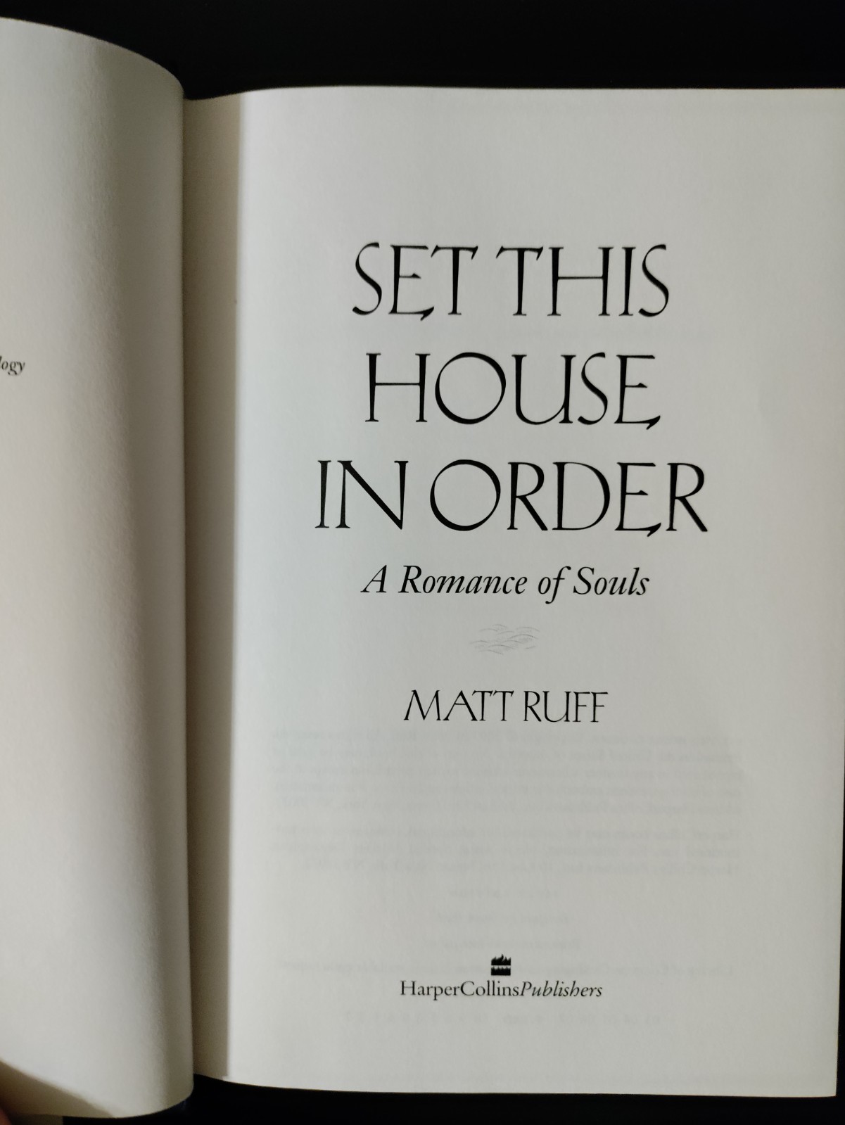 Set This House in Order by Matt Ruff 2003 HCDJ First Edition/1st Printing