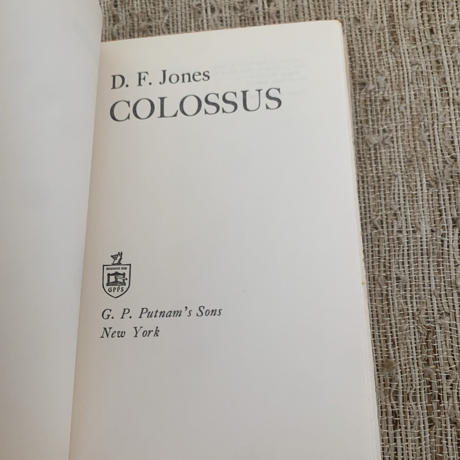COLOSSUS by D. F. Jones Vintage 1966 HC DJ BCE Book Club Edition Rare