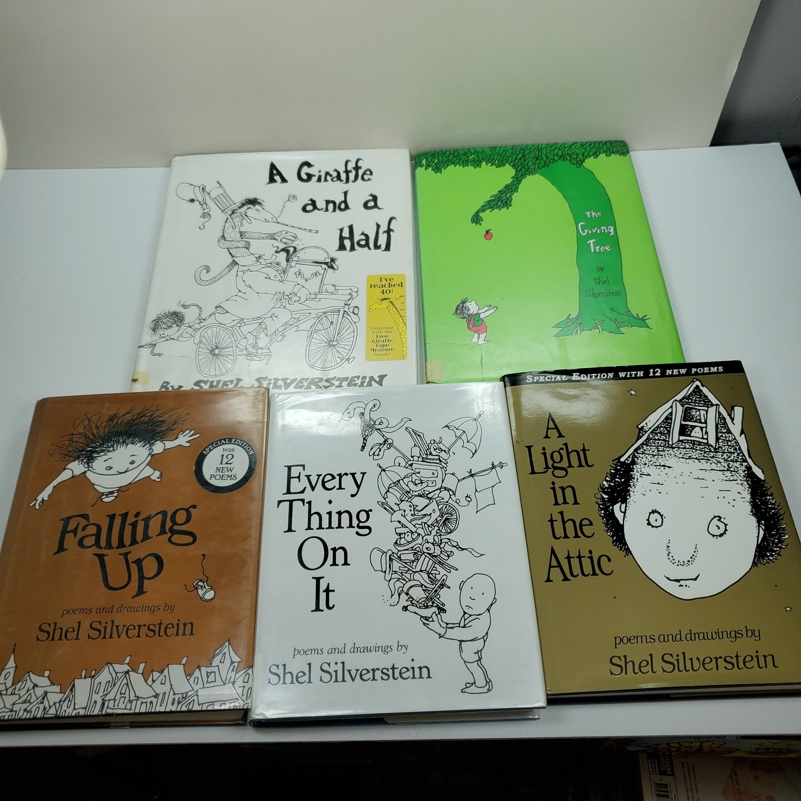 Shel Silverstein Hardcover Lot of 5 Every Thing On It, A Light in the Attic ++
