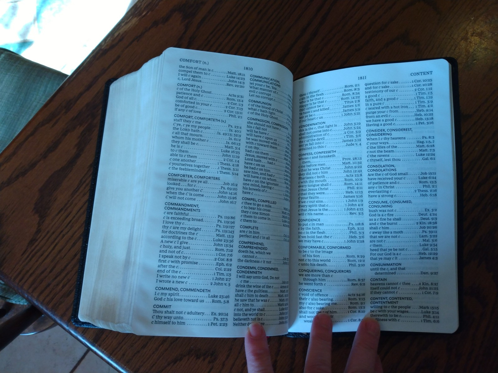 KJV Personal Size LARGE PRINT Reference Bible Genuine Bk Leather~ Retails 109.99