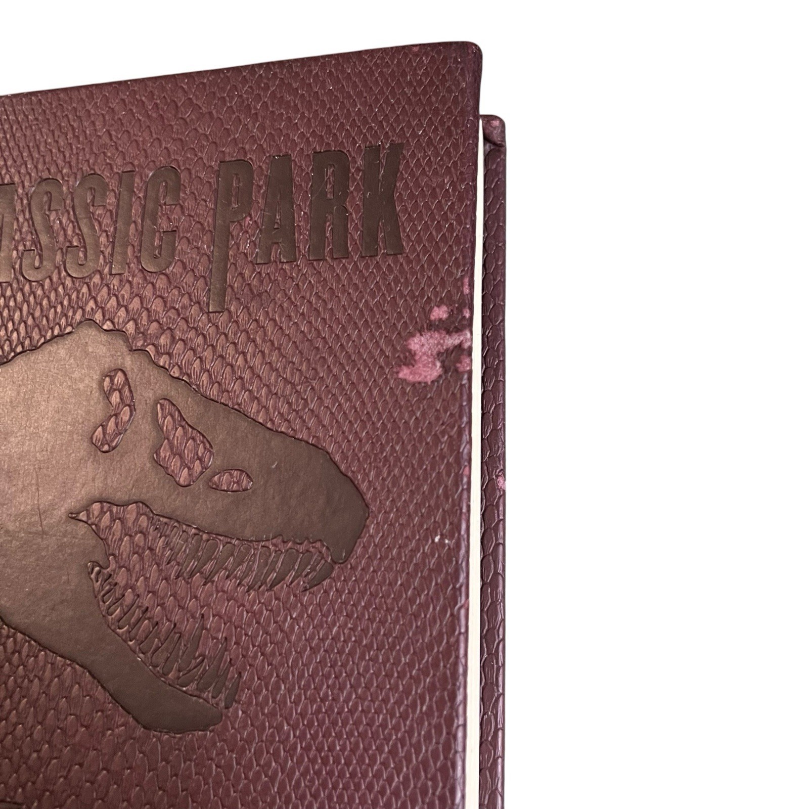 Jurassic Park Michael Crichton 2017 Books-A-Million Brown Faux Leather Book