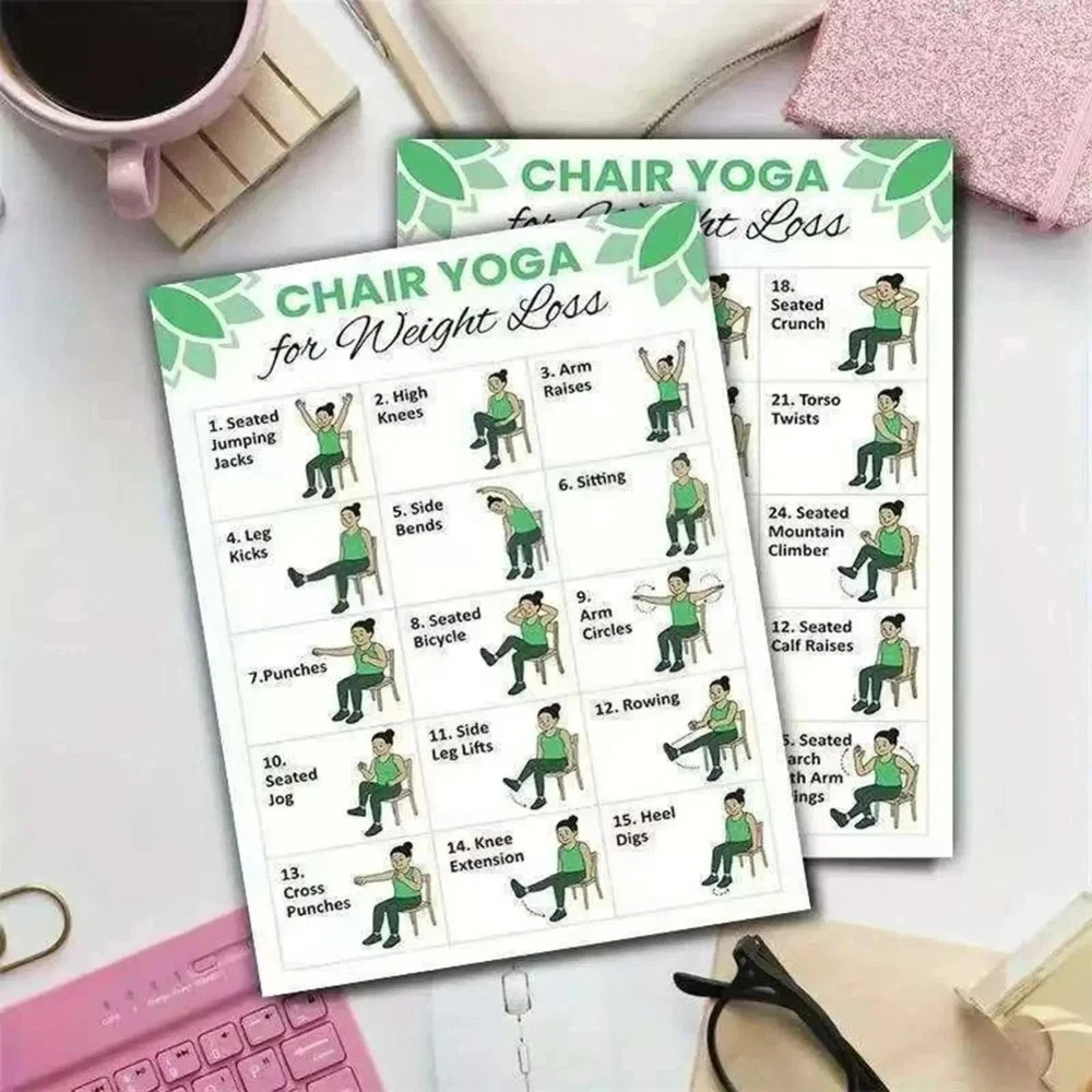 2 Pcs Chair Yoga For Seniors: Simple Exercises For A Rapid Weight Loss Fitness