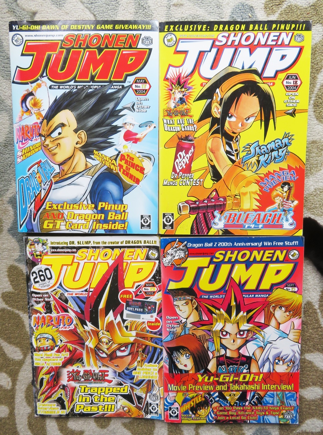 2004 SHONEN JUMP English Magazine Lot Issues 17,18,21 Comic Books & #29 2005