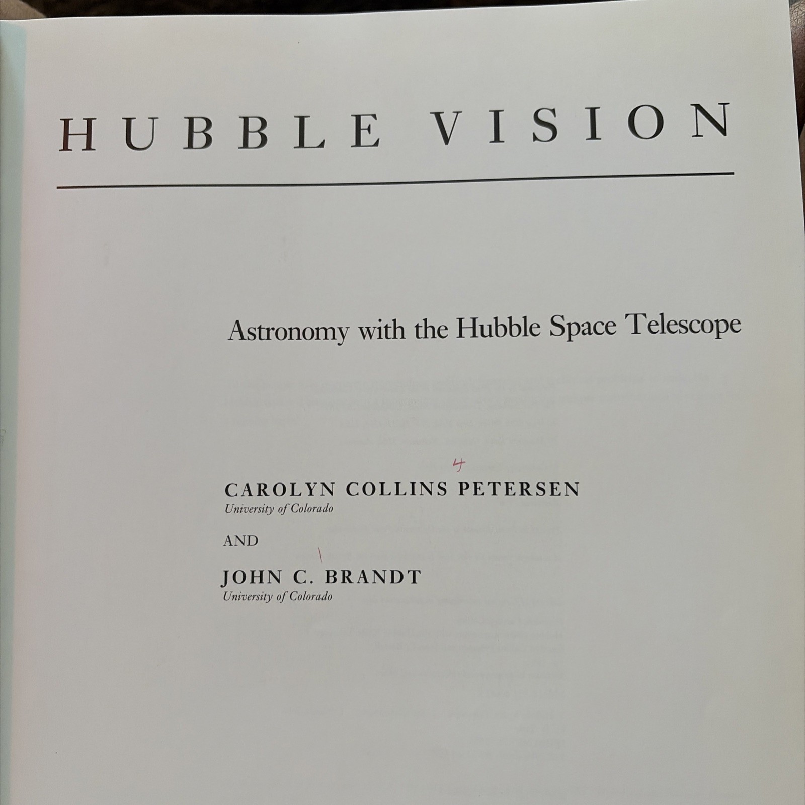 Hubble Vision Petersen And Brandt Book