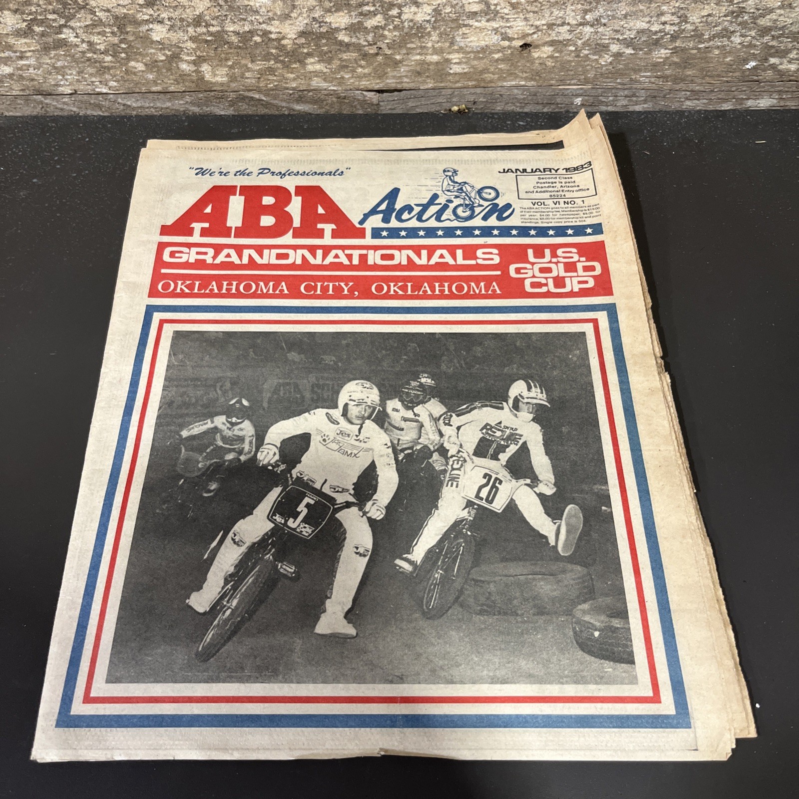 ABA Action Jan 1983 Bmx Newspaper Magazine Ephemera Points