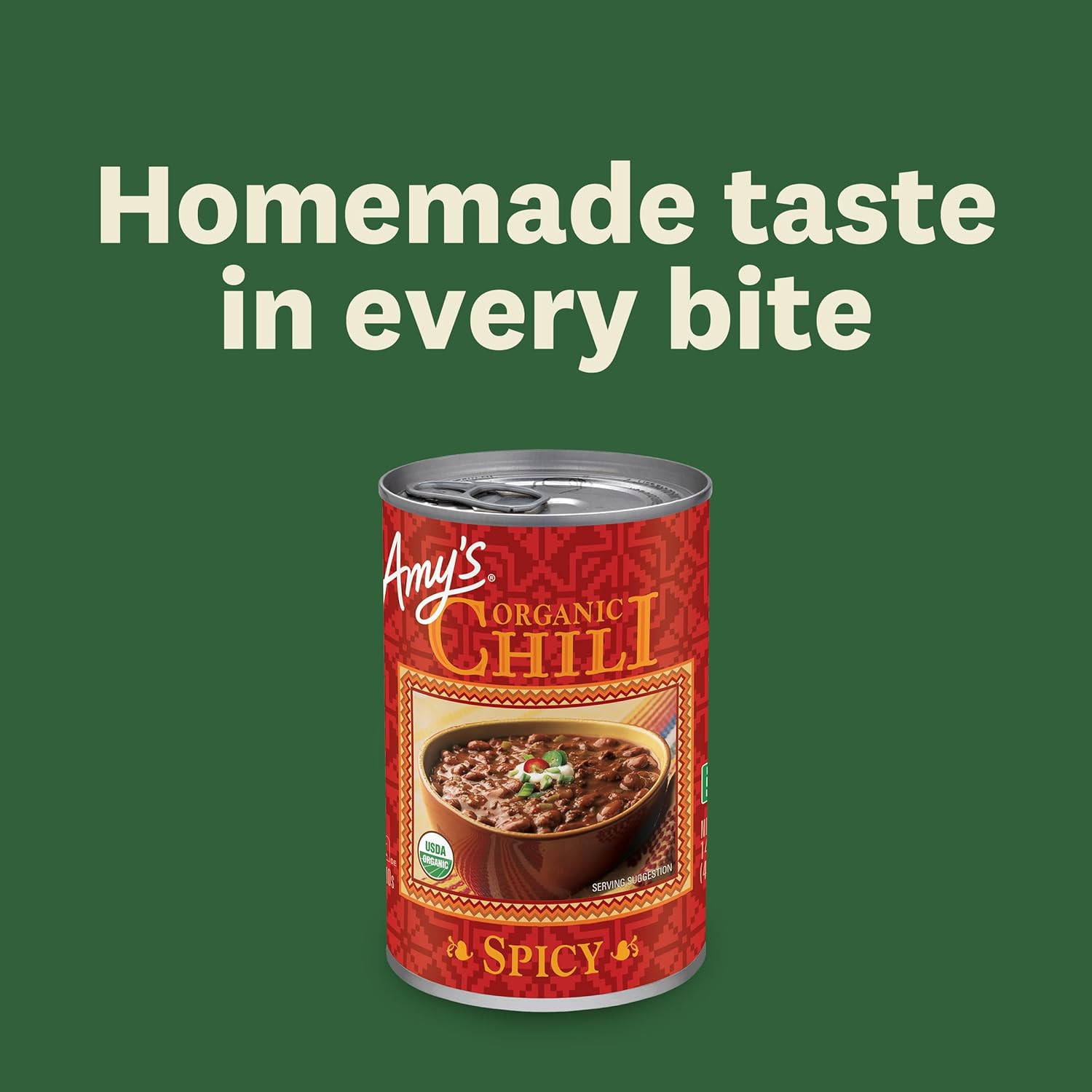 Amy’S Chili, Spicy, Gluten Free & Organic Vegetarian Chili, 14.7 Oz (6 Pack)