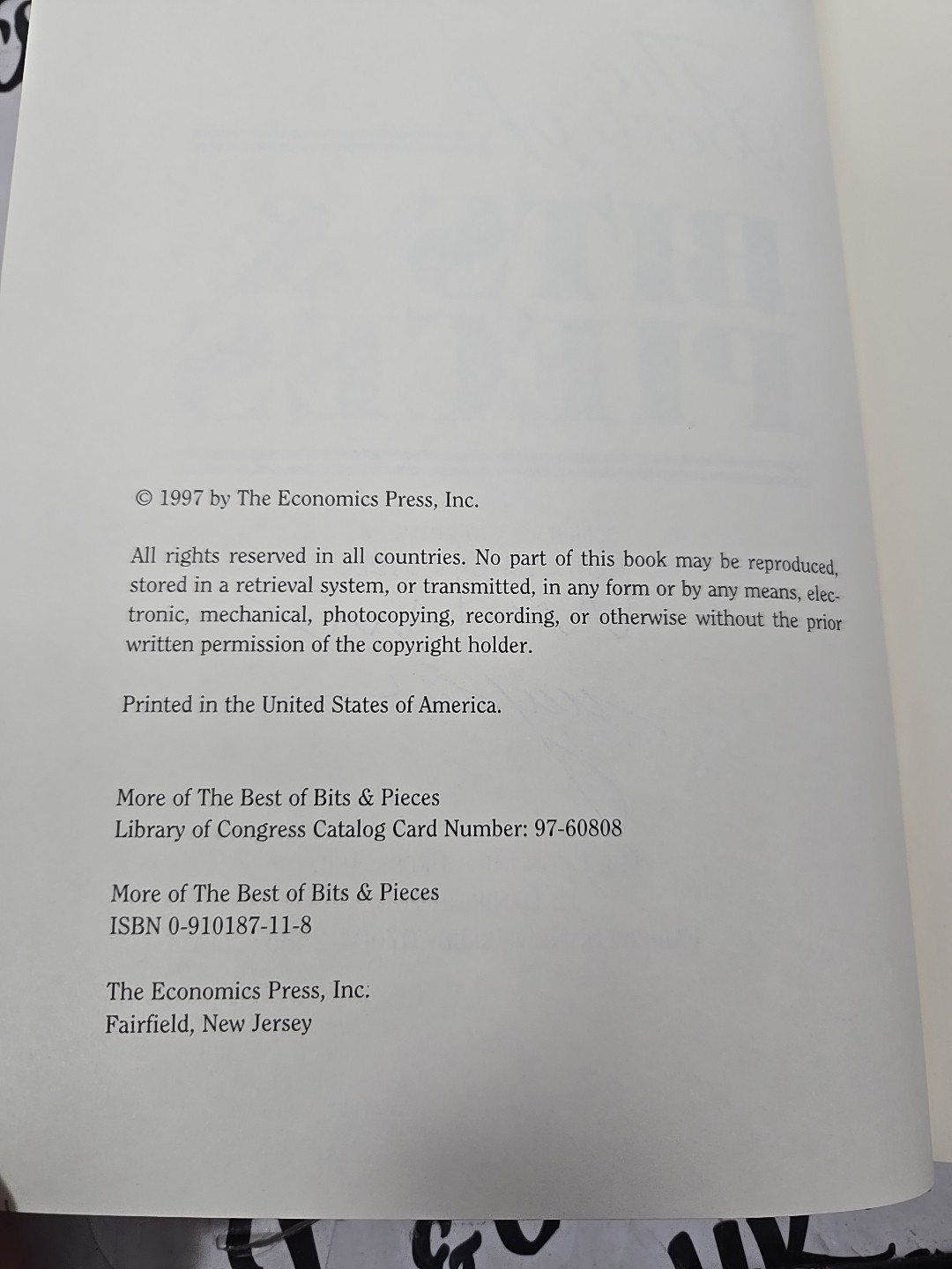More of the Best of Bits and Pieces – Rob Gilbert – 1997 SIGNED Limited Edition