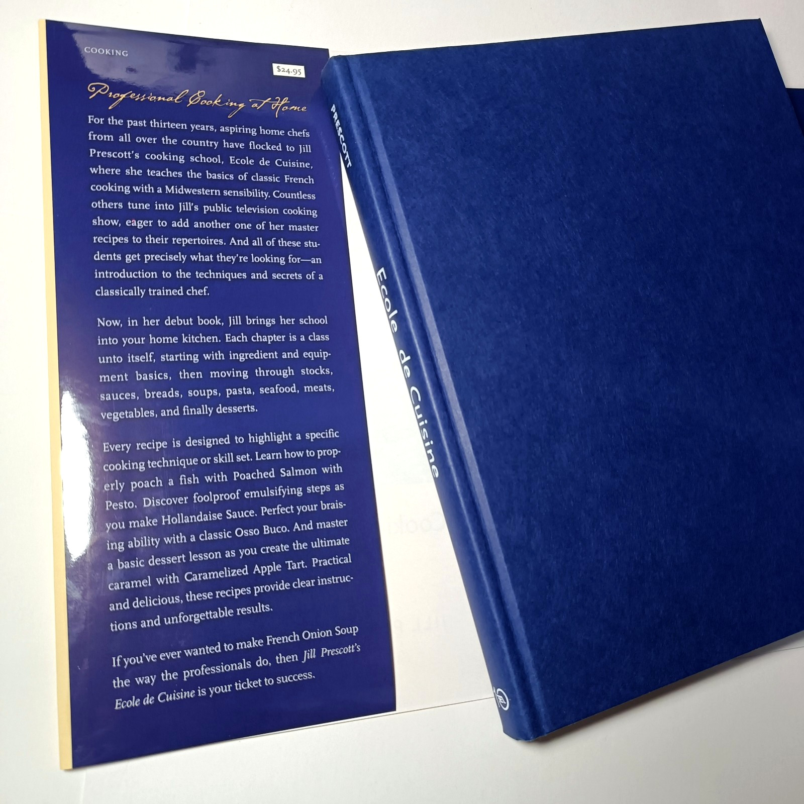 Ecole de Cuisine SIGNED by Jill Prescott 2001 Ten Speed Press 1st printing