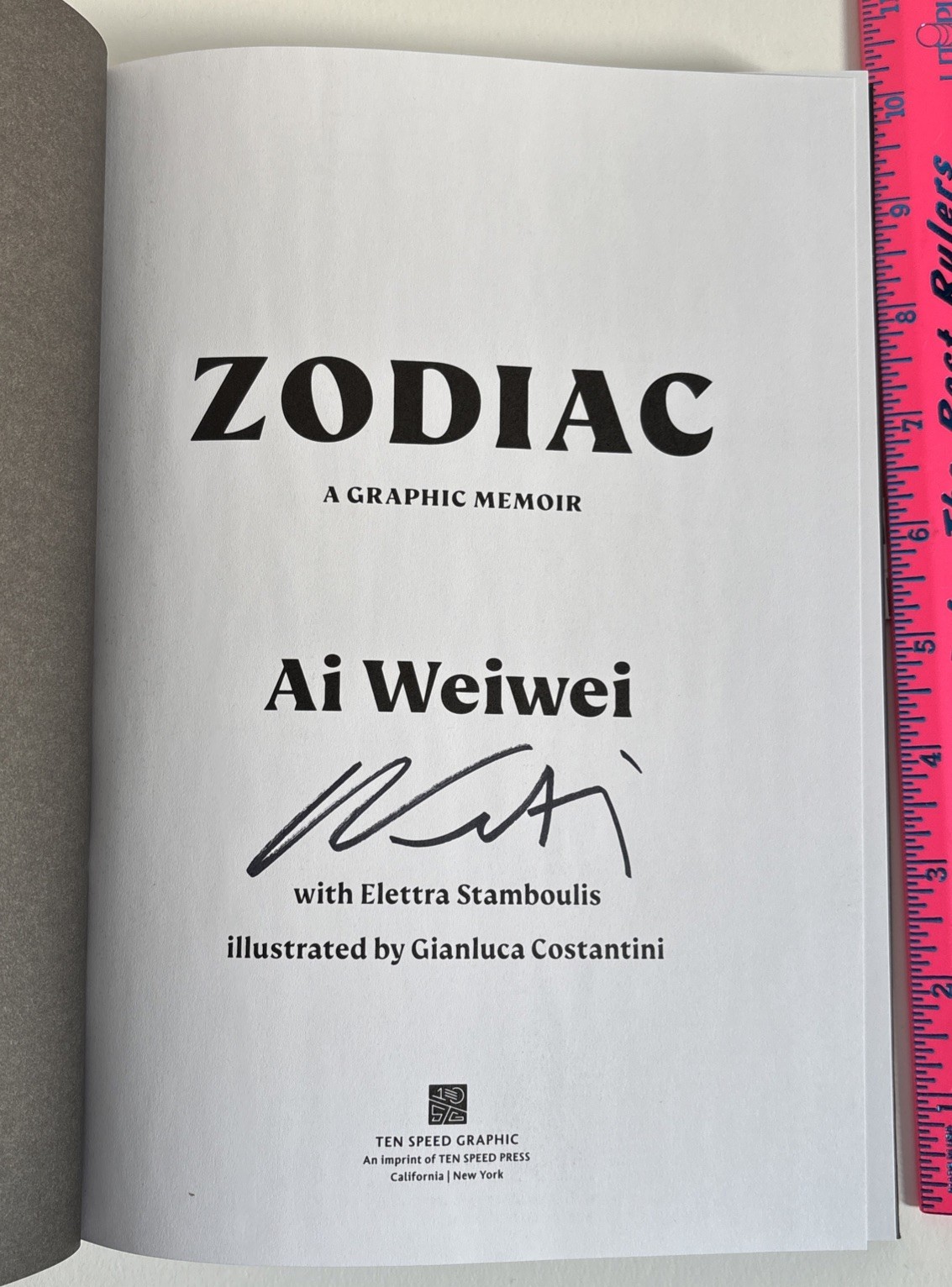 ZODIAC A GRAPHIC MEMOIR by Ai Weiwei SIGNED ! FIRST EDITION