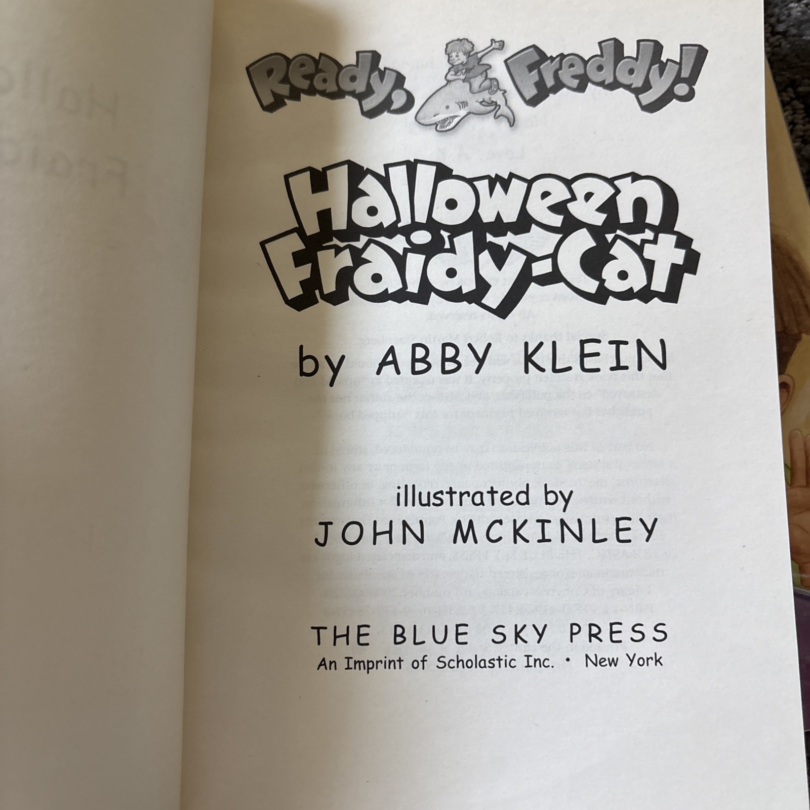 Ready, Freddy! Lot of 6 Chapter Books Abby Klein Scholastic 1;2;3;8;9;10
