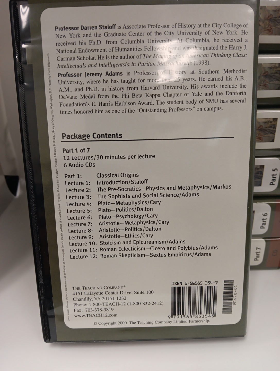 Great Courses Great Minds Of The Western Intellectual Tradition 1-7 Audio CDs