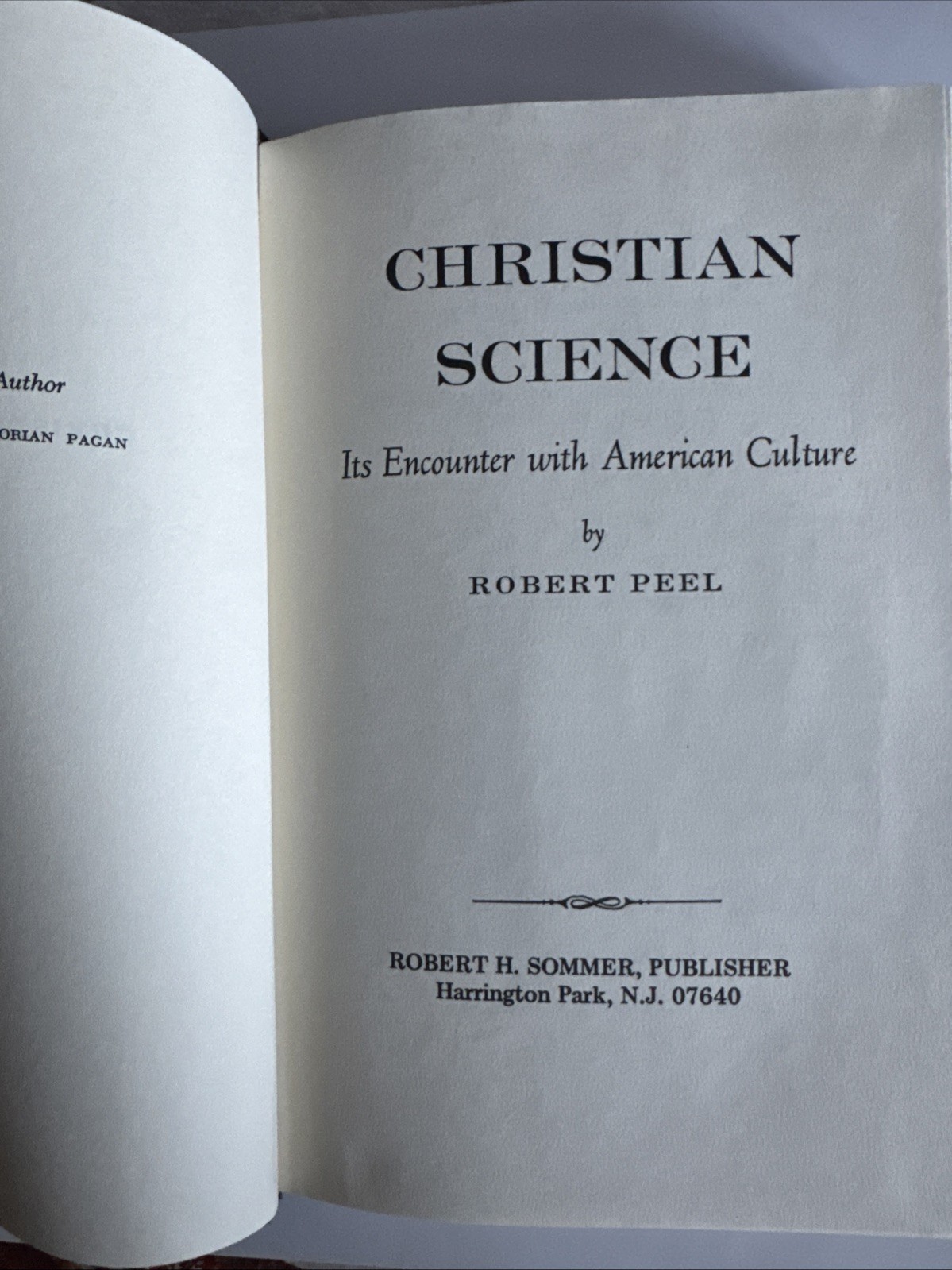 First Edition Christian Science Book 1958 Christian Science By Robert Peel No DJ