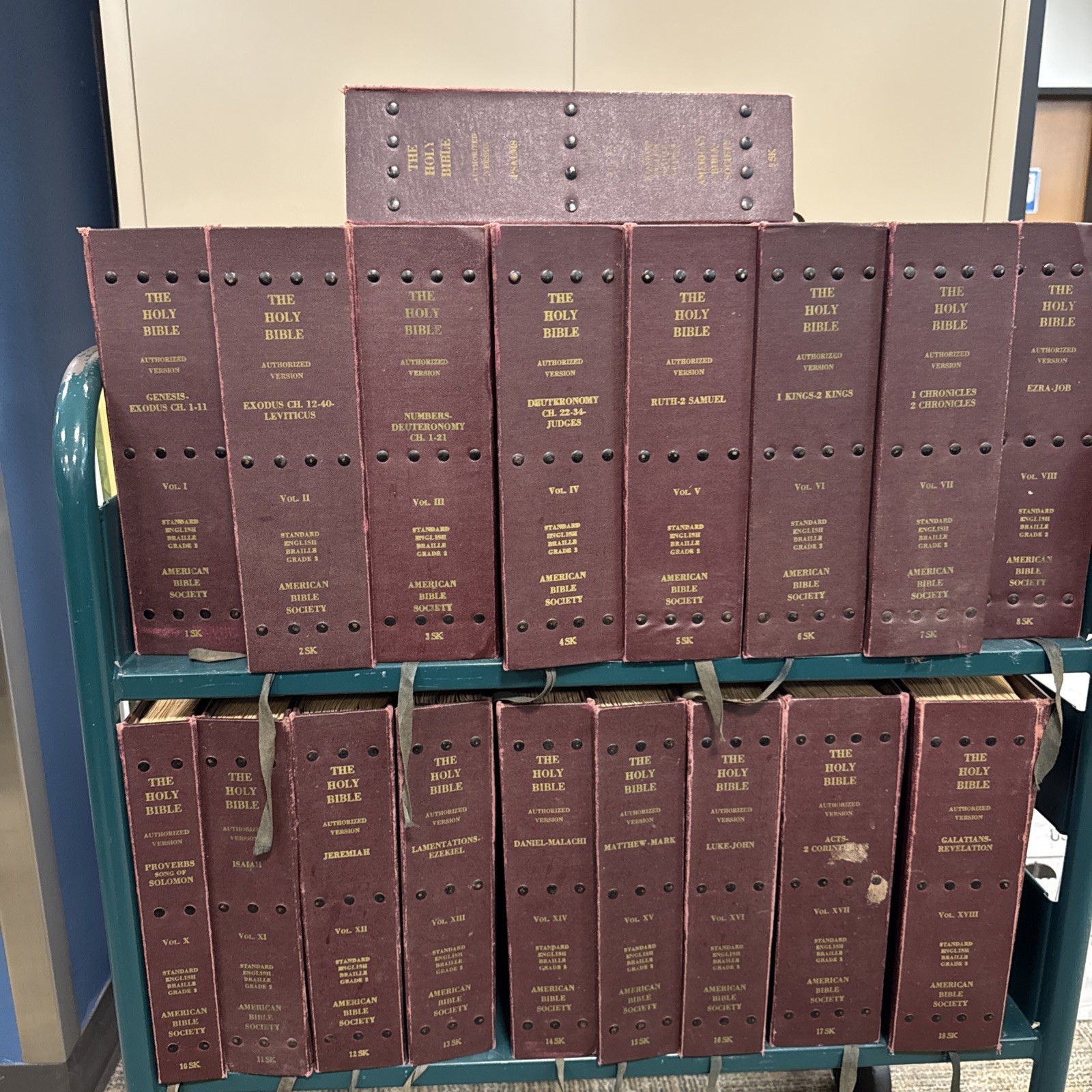 King James Version Braille Bible Complete Set 1-18 Standard English Braille