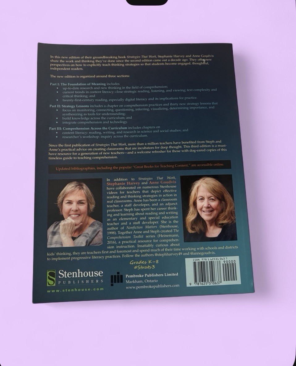 Stenhouse Strategies That Work 3rd Ed Paperback Grades K-8 Harvey Goudvis