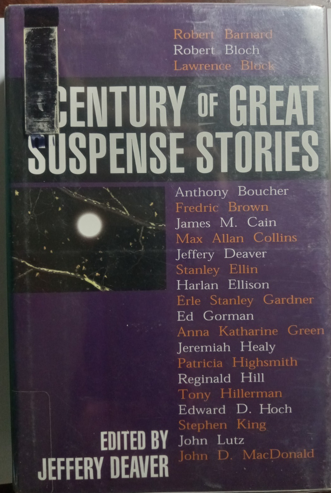 Century Of Great Suspense Stories edited by Jeffery Deaver HC/DJ/Ex-Lib/1st VGC