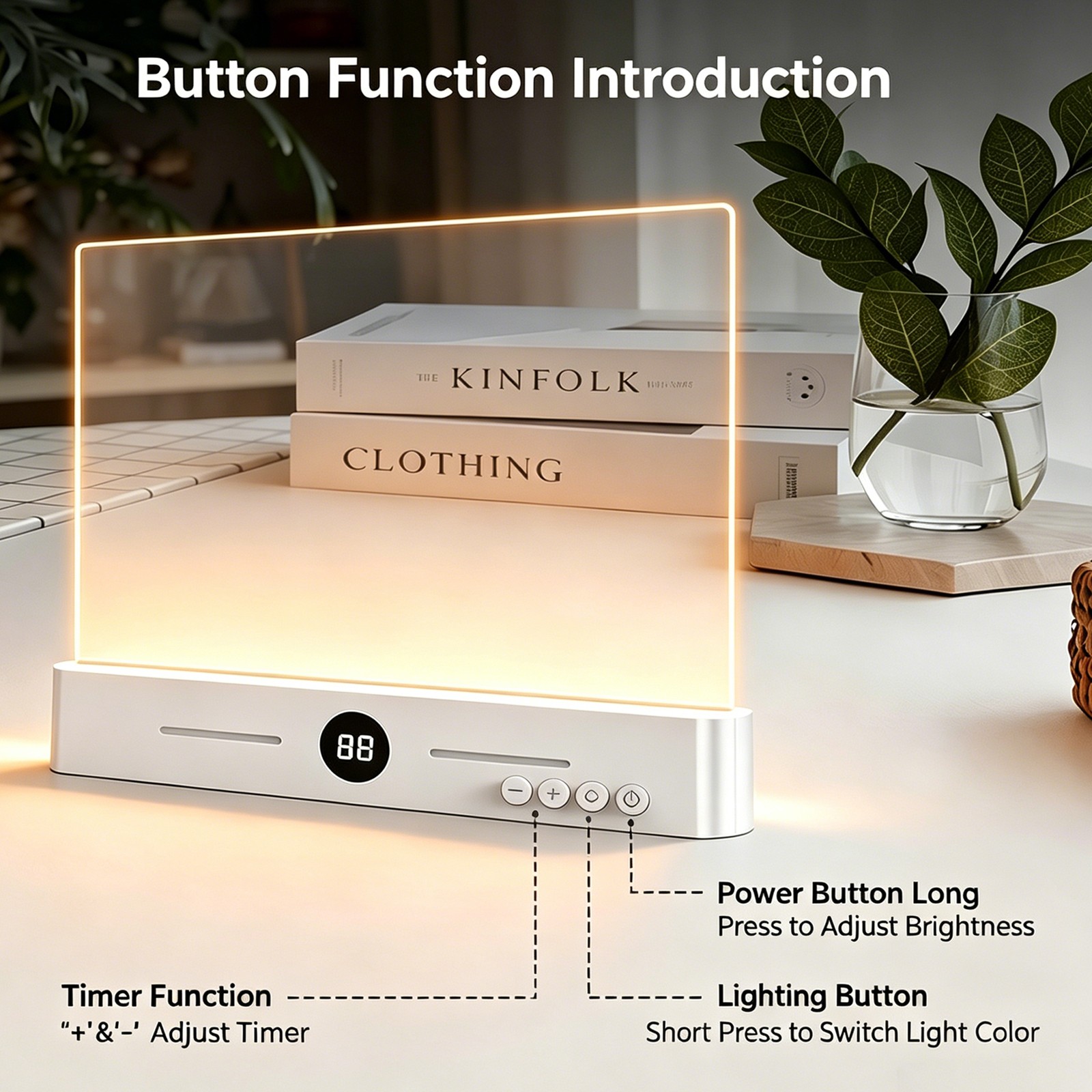 LED Book Reading Light & Night Light 2-in-1 | USB Rechargeable | 3 Color Modes