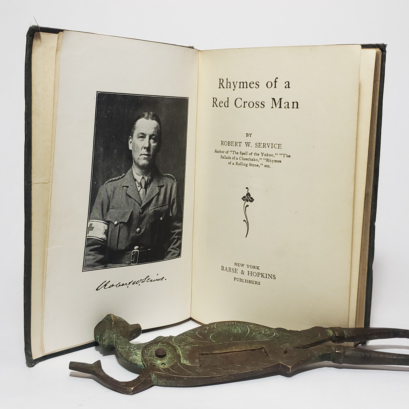 RHYMES OF A RED CROSS MAN Robert Service 1916 First Edition/Printing WWI Antique