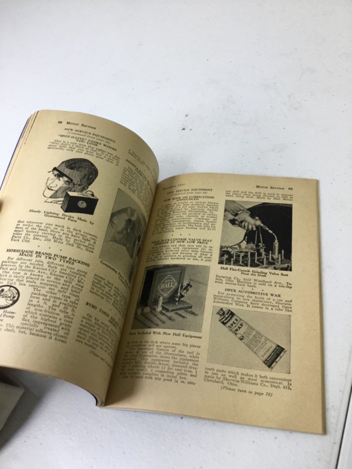 Motor Service Chicago USA. December 1933, PB
