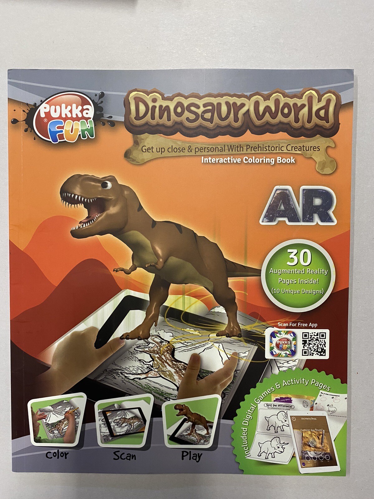 50 COPIES DINOSAUR WORLD Pukka 8421-FUN Coloring Book Book Free Shipping