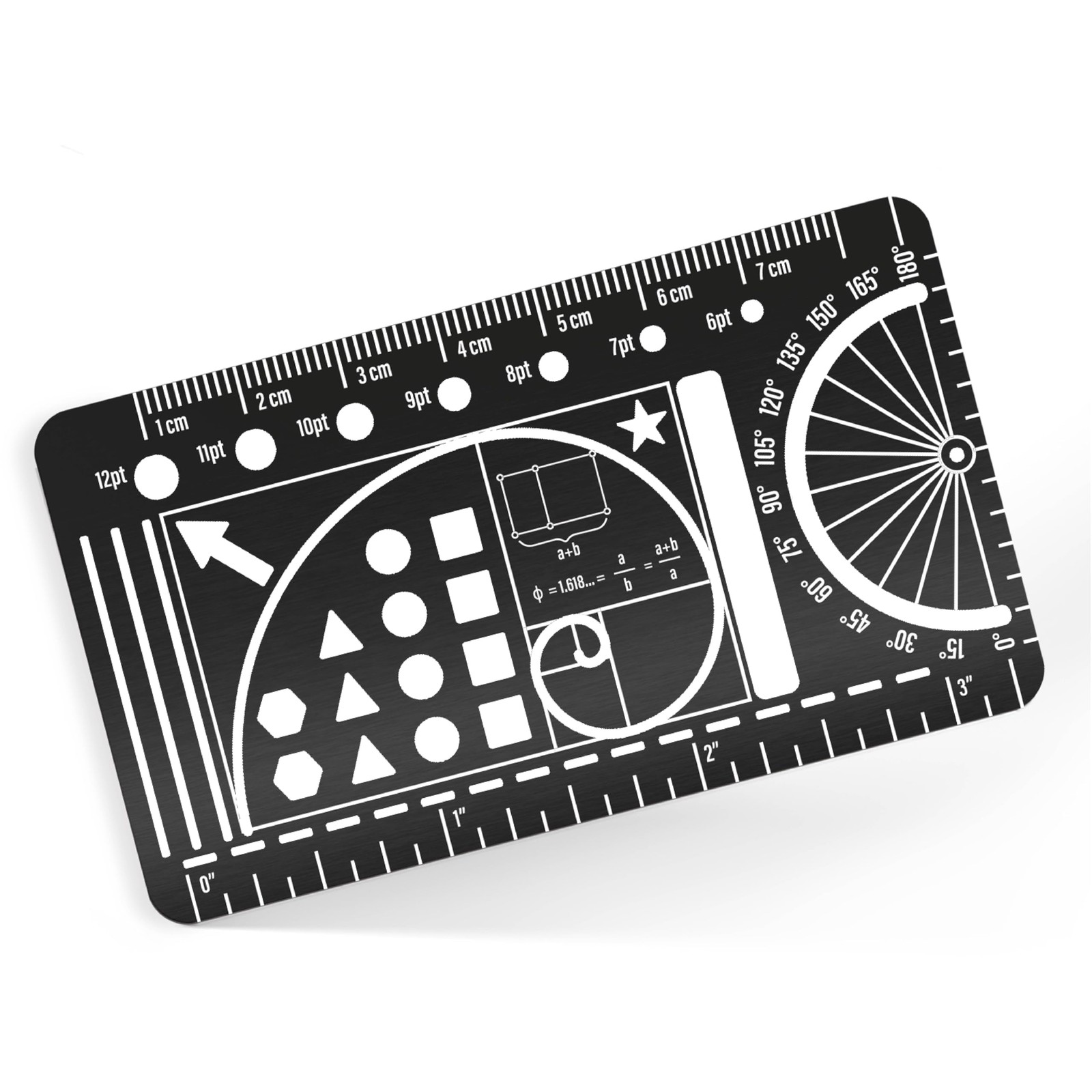 Pocket Journal Stencil set Metal Bookmark with Circle Template Black