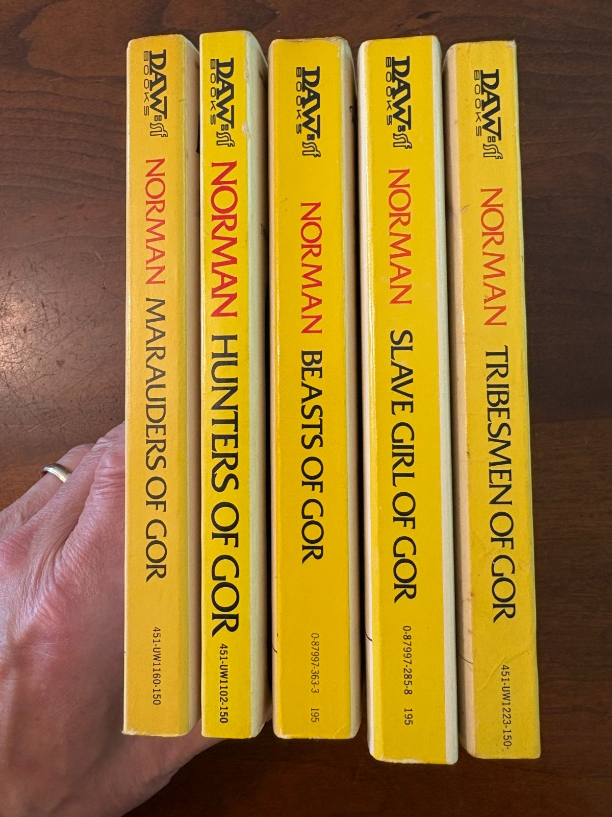 5 John Norman Gor Books, 1970’s, DAW publishing, 1st’s? Very Nice Cond Vols 8-12