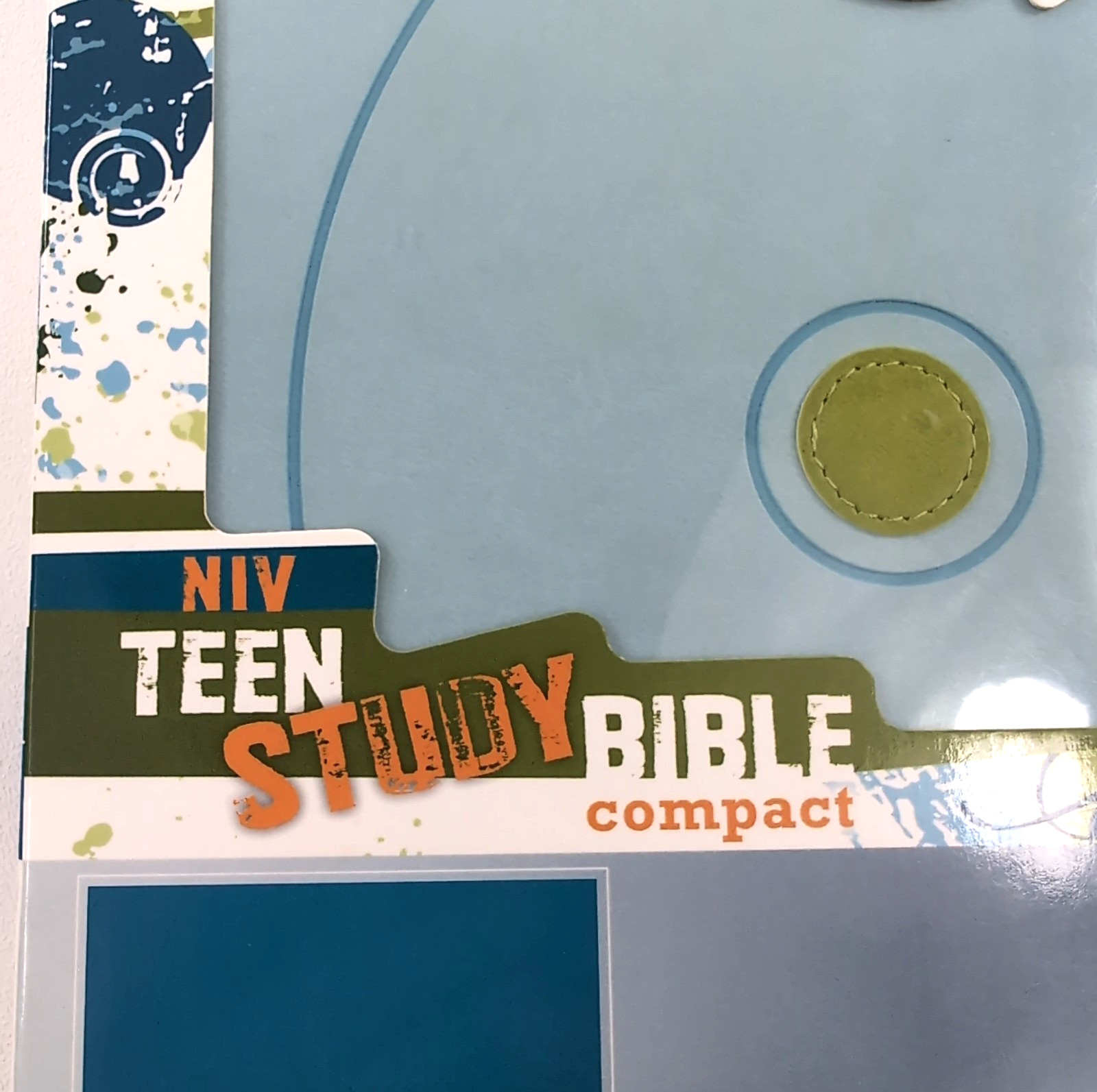 NEW! NIV Teen Study Bible COMPACT Version Italian Duo Leathersoft Blue Kiwi Pink