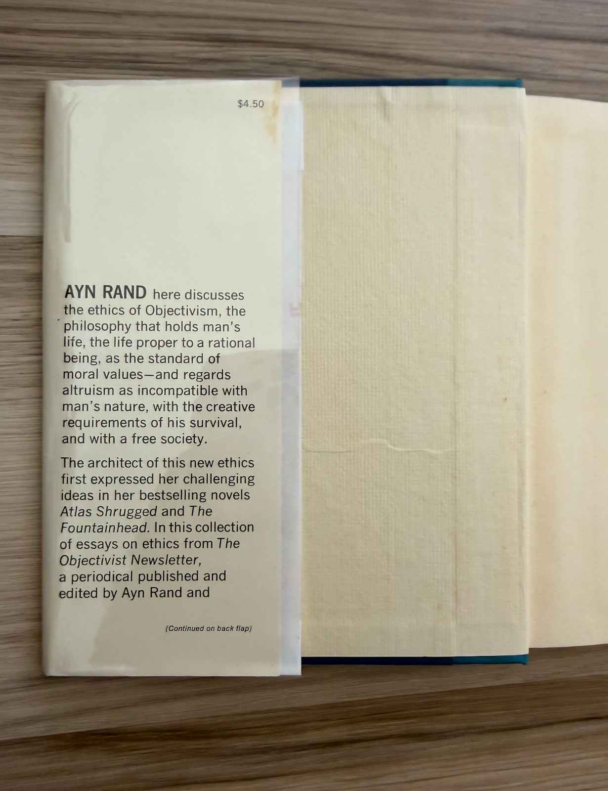 Ayn Rand The Virtue of Selfishness Hardcover True First Edition FINE Atlas Shrug