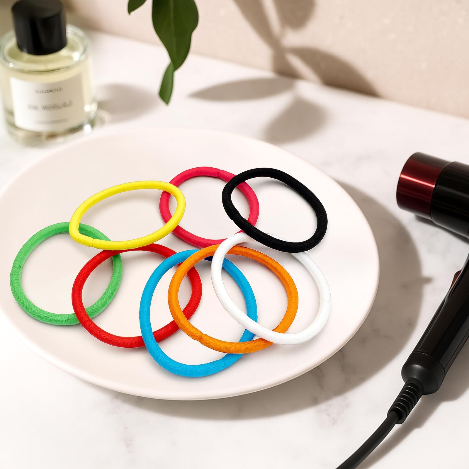 Ithyes 32Pcs hair ties for Women Thick Hair,4mm Elastic 1 Count (Pack of 32)