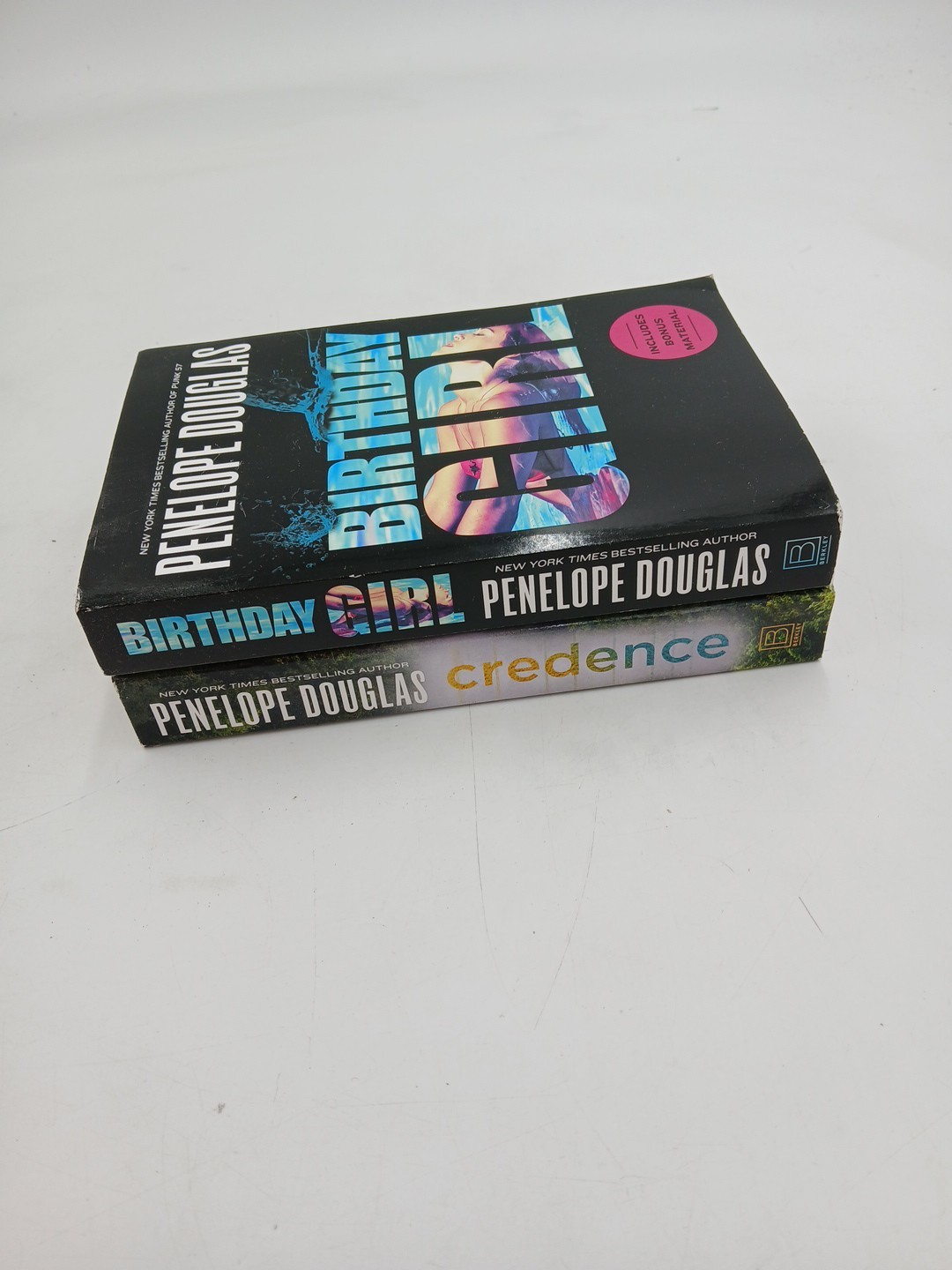 Penelope Douglas Book Lot of 2 Paperback Credence Birthday Girl Bonus Material