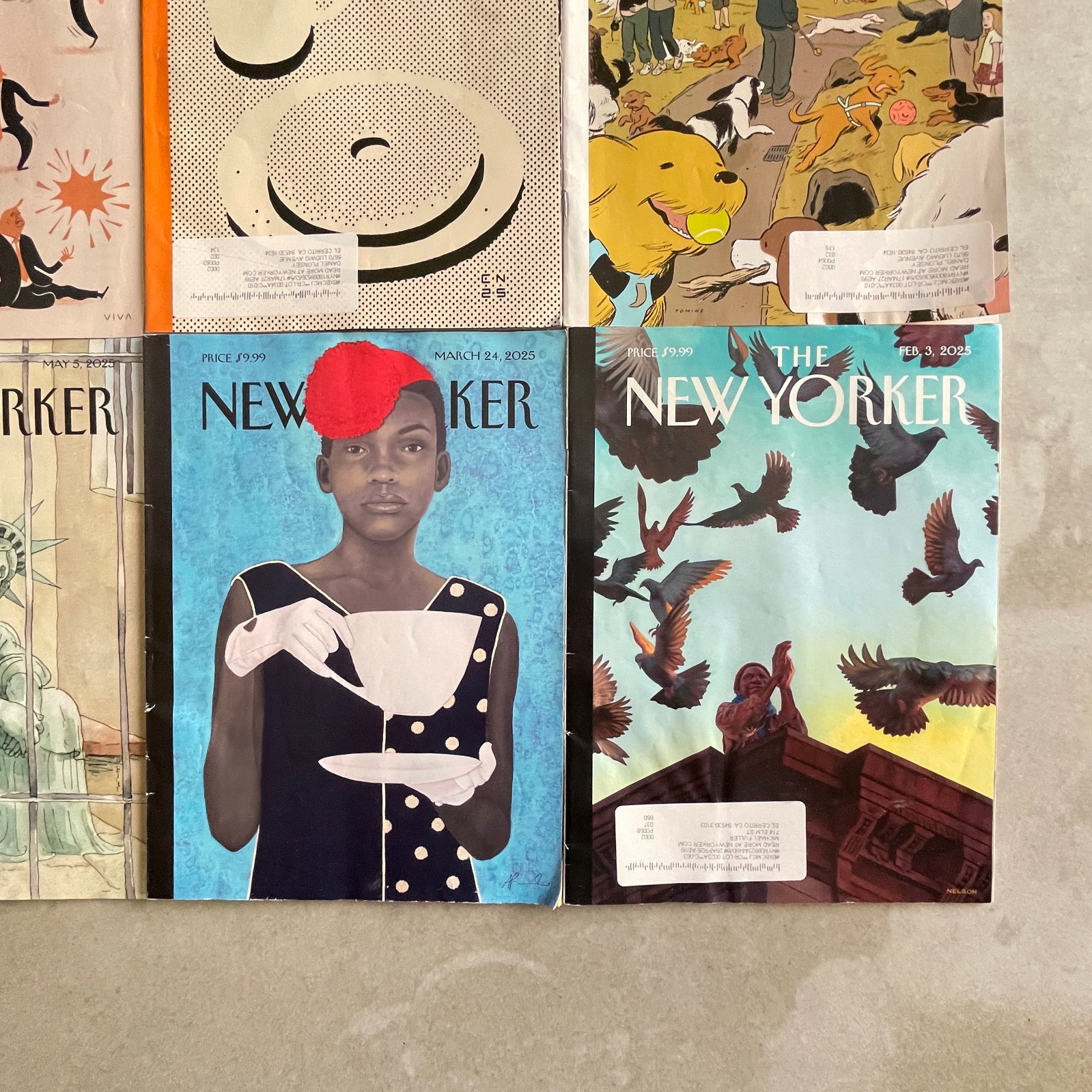 Six 2025 New Yorker Magazine Issues