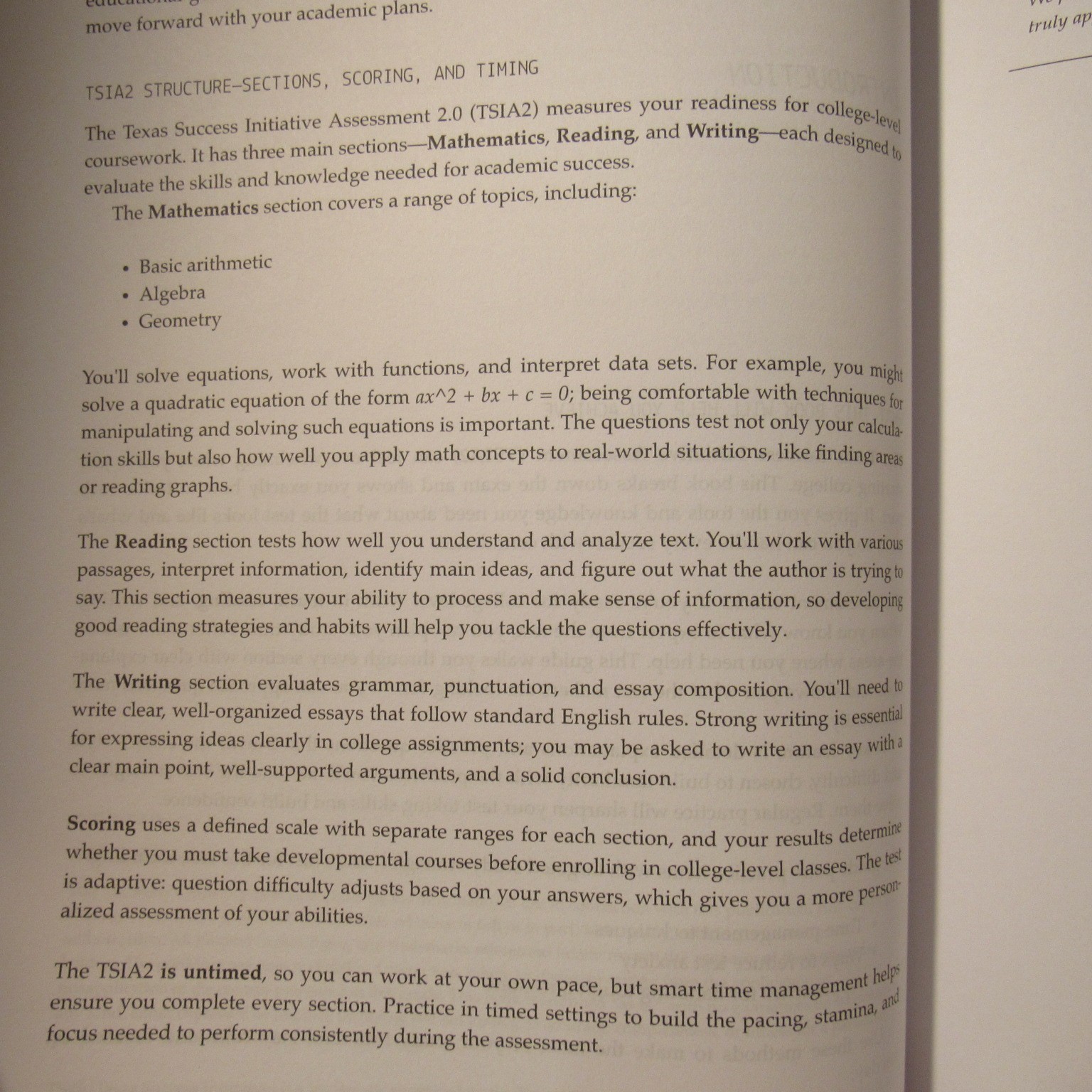 TSI STUDY GUIDE 2026-2027 EDITION Strengthen Skills, TSIA2 Updated Questions