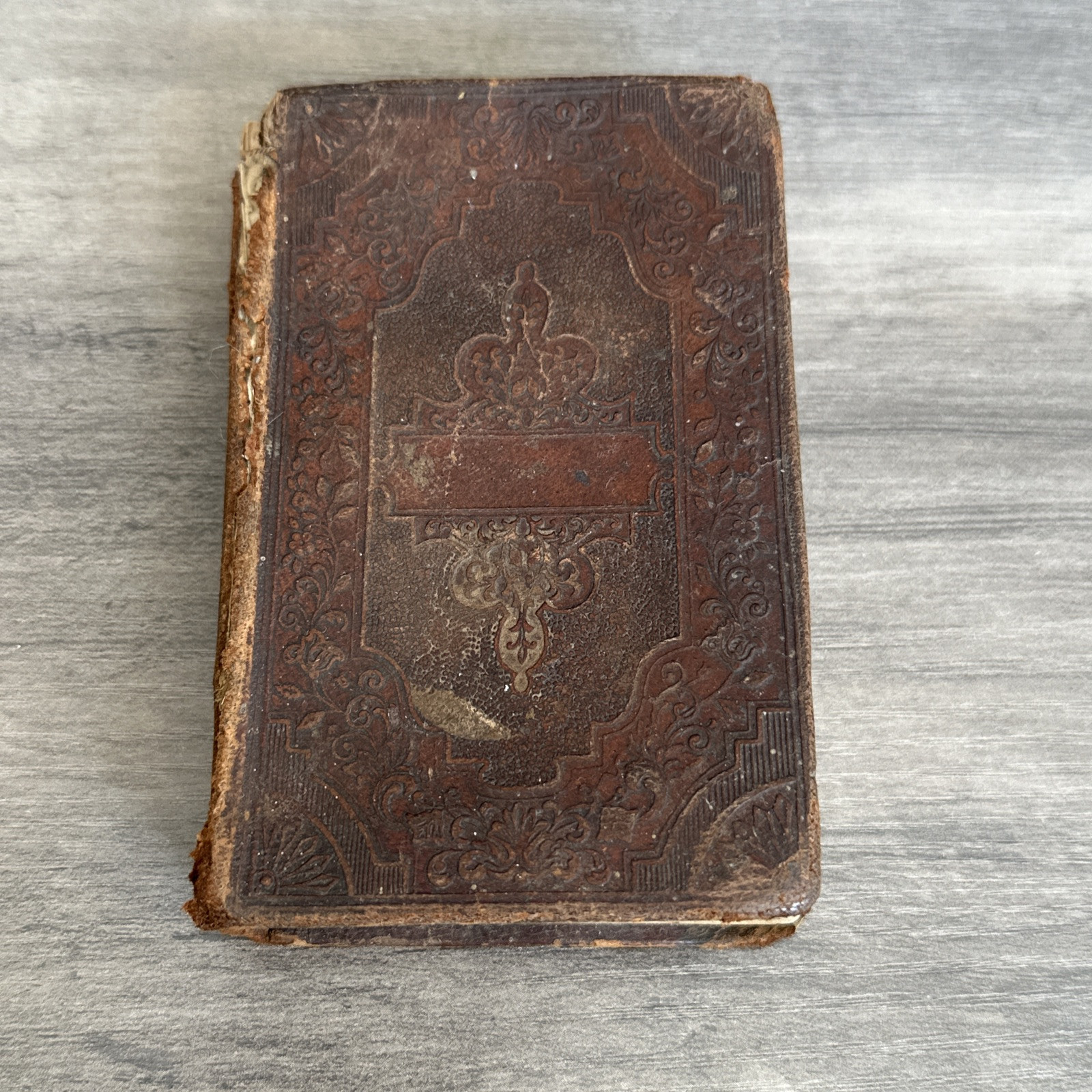 1854 Antique New Testament Pocket Bible American Bible Society Rare Collectible