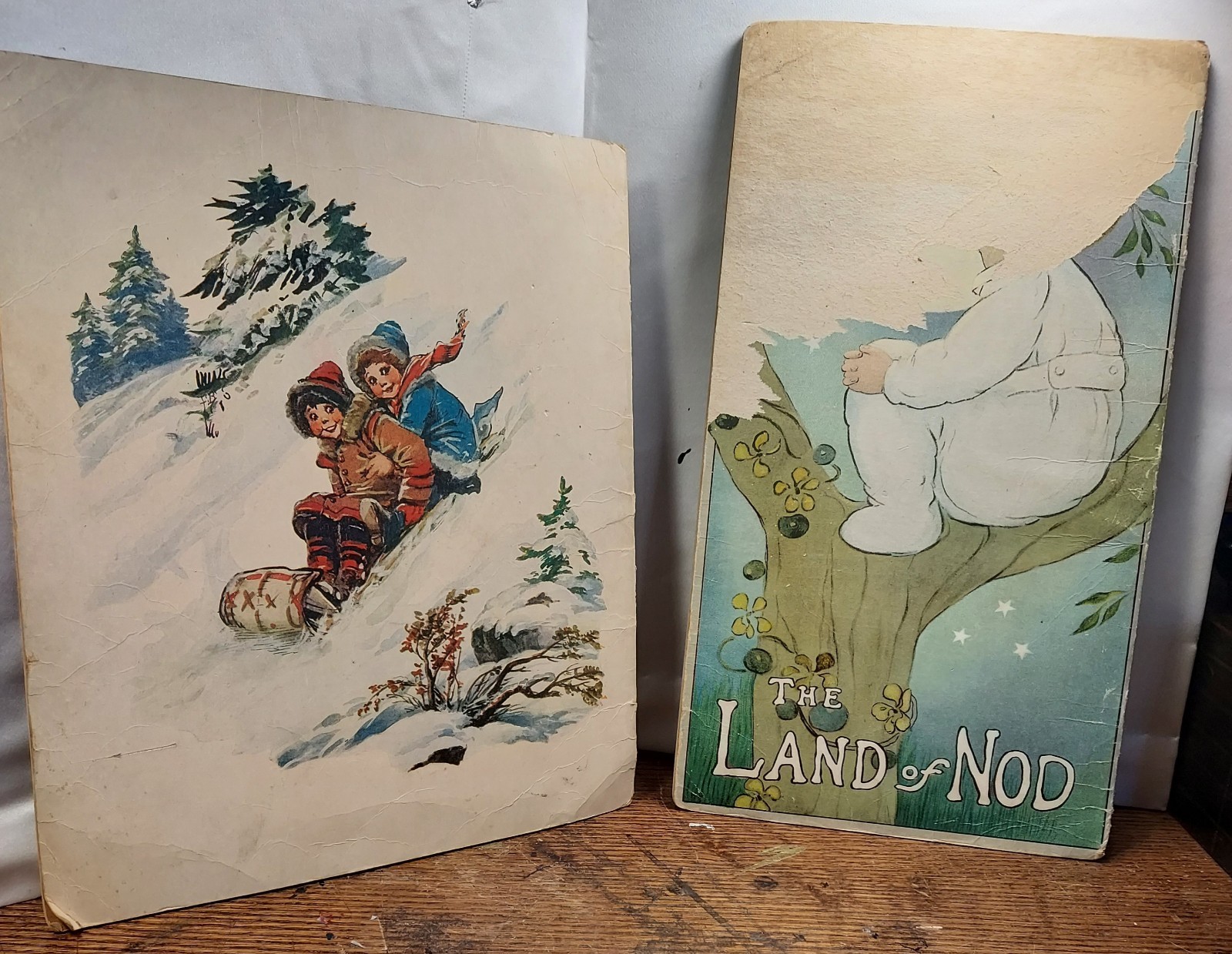 Pair Of Antique Children’s Books 1916 – 1918 One Rhyme Is Racist Caution