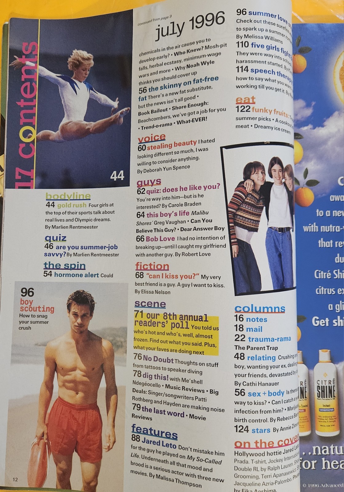 SEVENTEEN Magazine July 1996 – Jared Leto