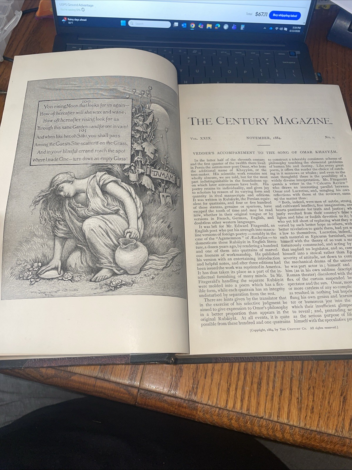 Antique 1885 The Century Illustrated Monthly Magazine vol XXIX new series vol 7