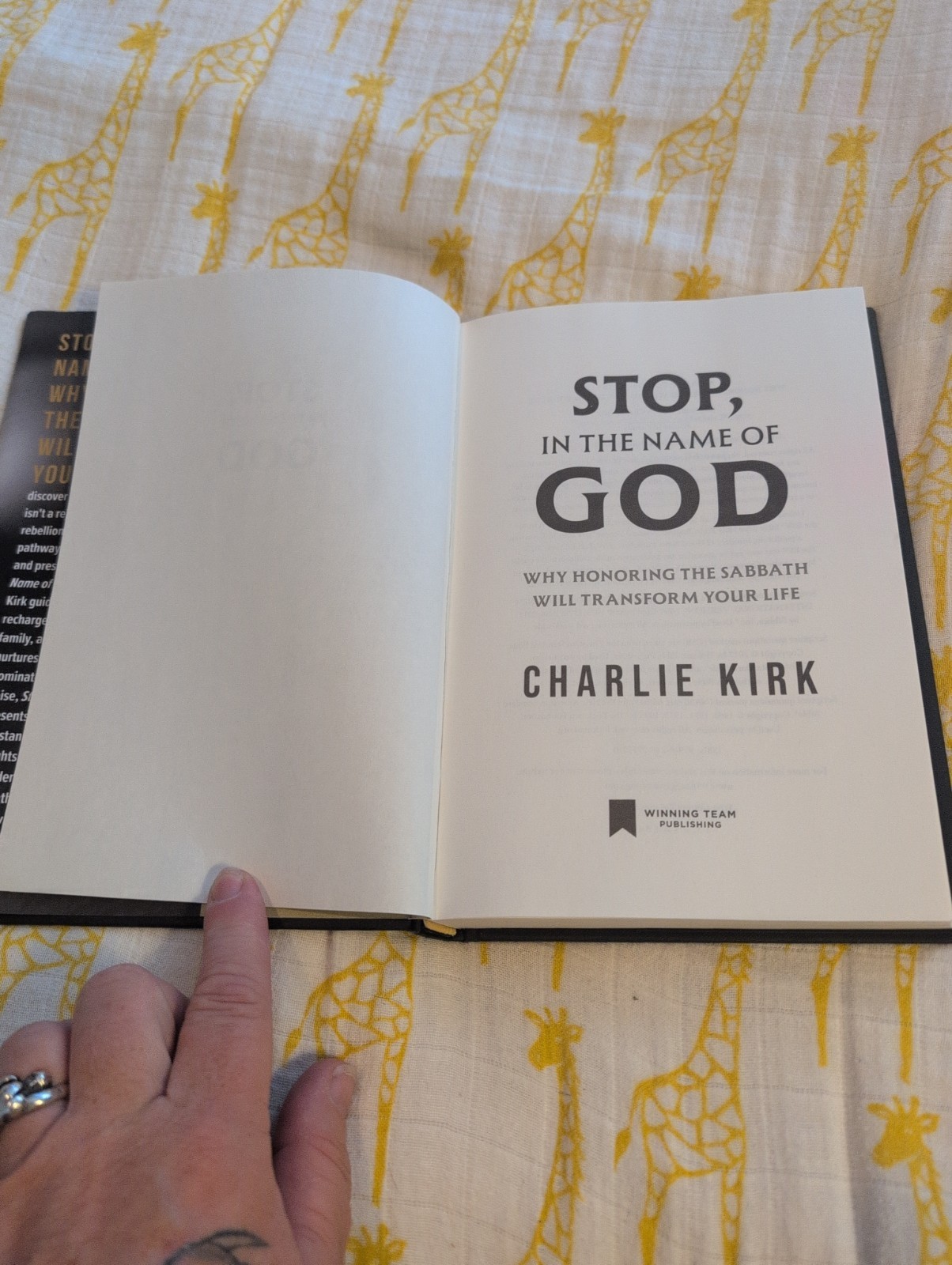 Stop, In the Name of God Charlie Kirk 2025 Hardcover Book HC/DJ First Edition