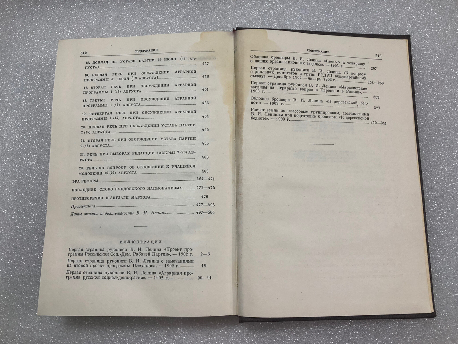 OLD SOVIET USSR BOOK-LENIN BOOK-1951-TOM 6-1902-1903-RUSSIAN LANGUAGE-341 PAGES