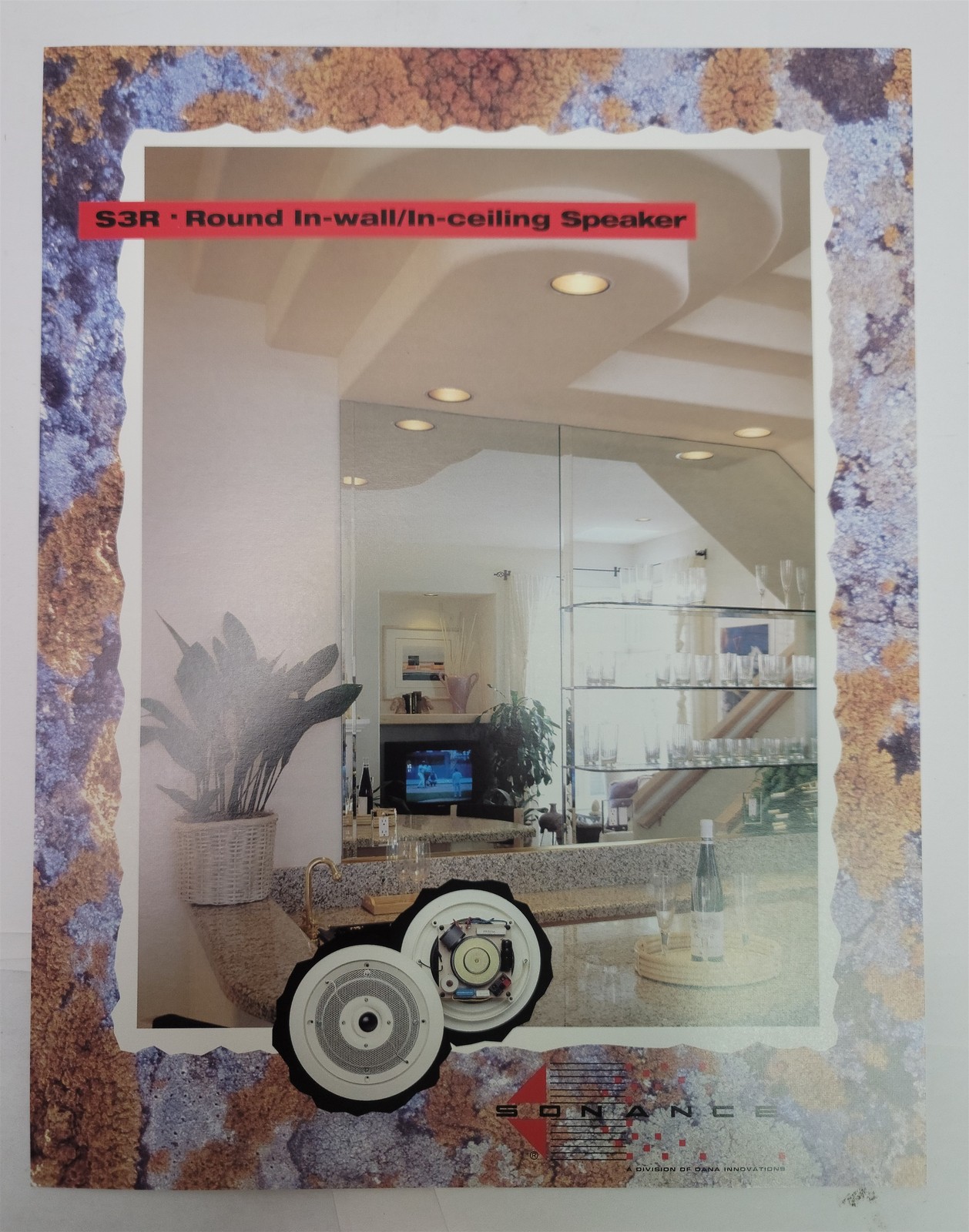 Sonance S3R Round In-Wall / In-Ceiling Speaker Brochure Pamphlet Flyer
