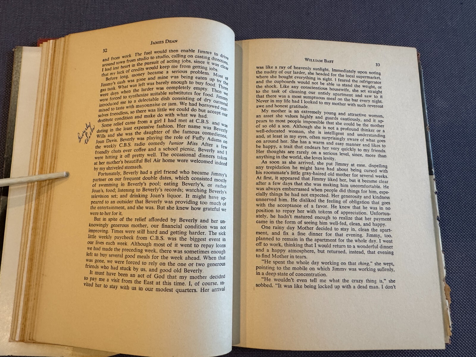 James Dean: A Biography by William Bast 1956 1st Edition Ballantine Books HC DJ