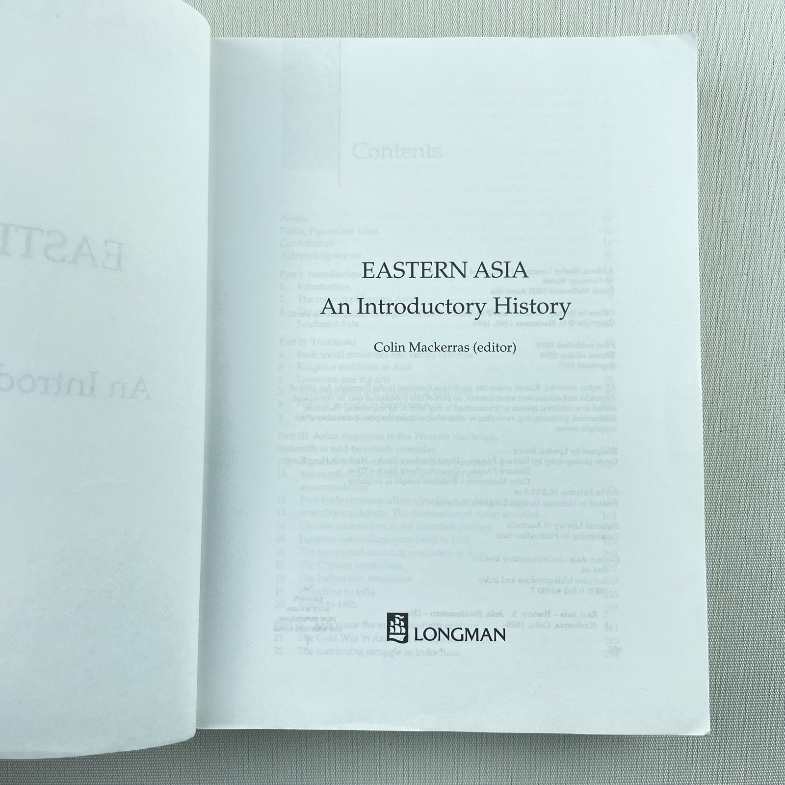 Eastern Asia Second Edition Colin Mackerras 1995 Paperback Book History Politics